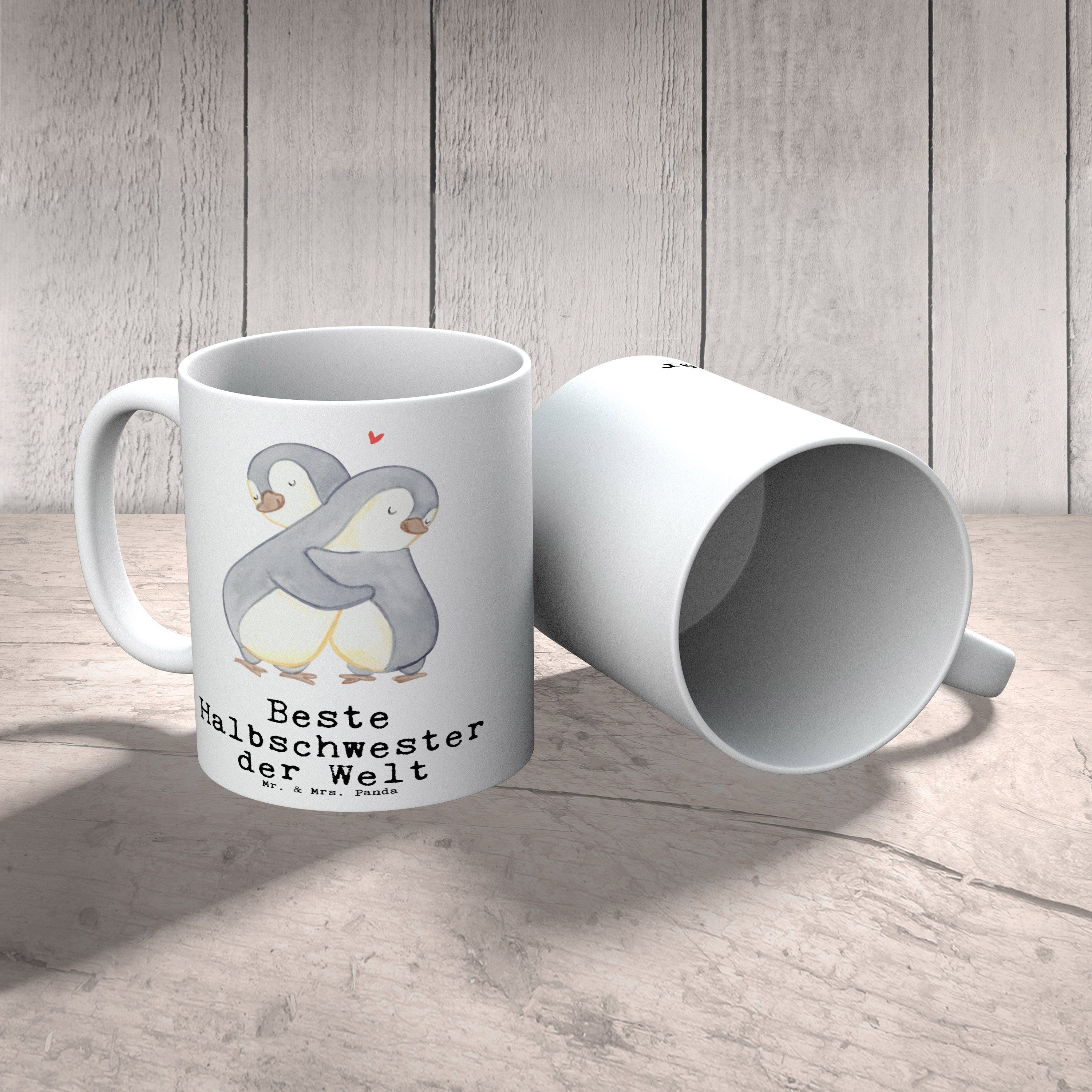 Weiß der Tasse Freude Beste Tee, Keramik - Danke, Geschenk, Mrs. Halbschwester Tochter, Mr. Kleinigkeit, Panda Pinguin Kaffeebecher, Becher, machen, Büro, - & Welt Stiefgeschwister,