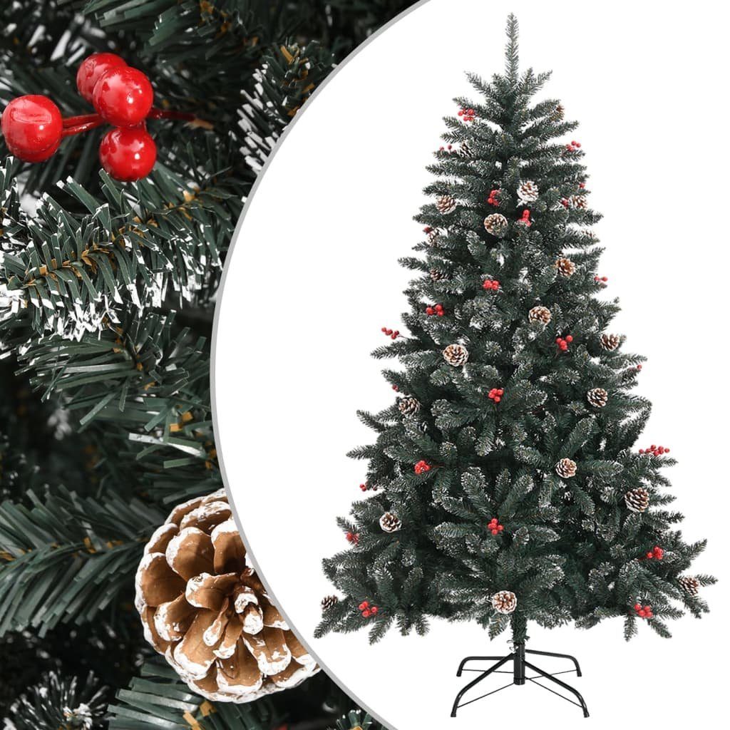 vidaXL Künstlicher Weihnachtsbaum Künstlicher Weihnachtsbaum mit Ständer Grün 120 cm PVC
