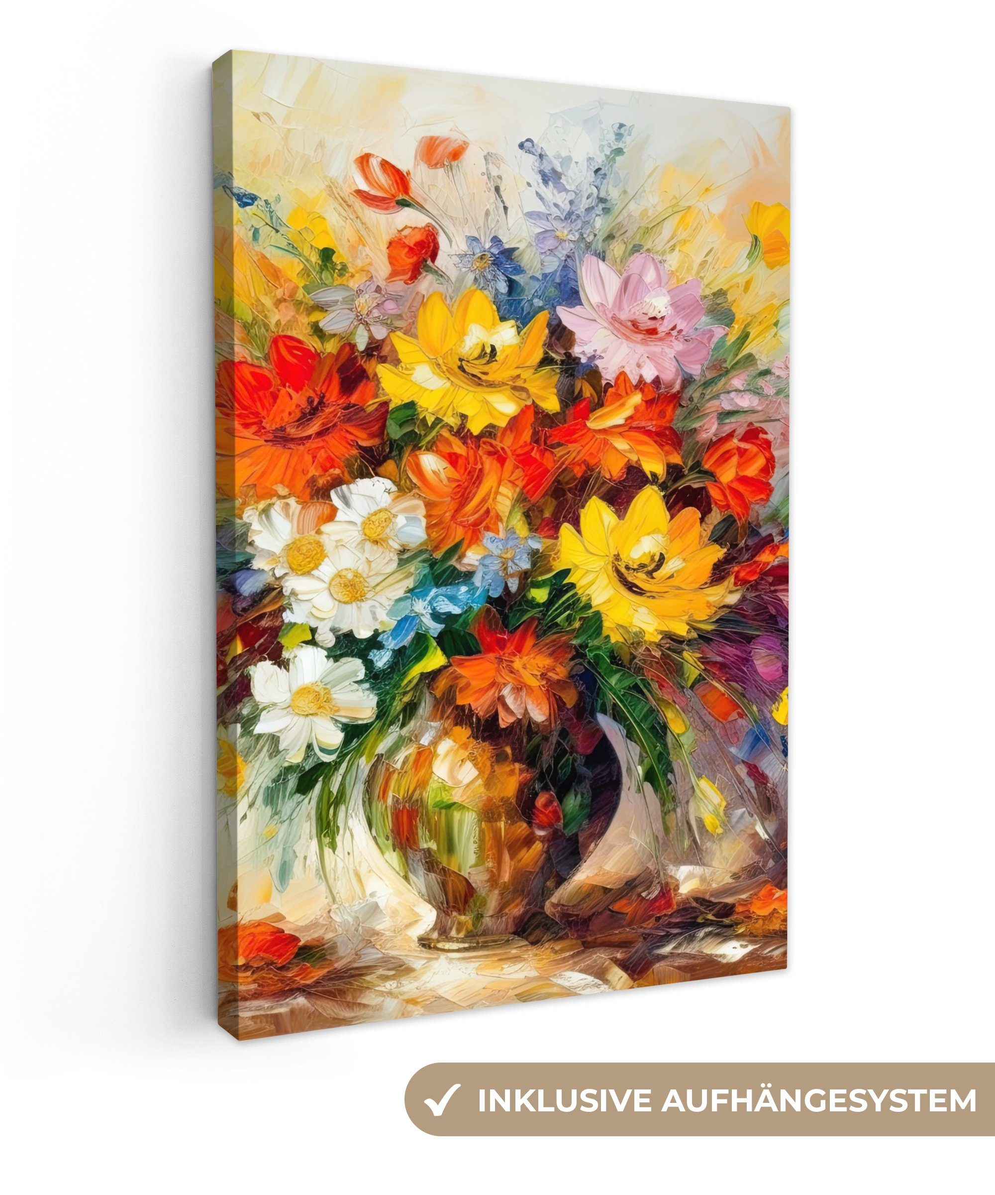 OneMillionCanvasses® Leinwandbild Blumen - Bunt - günstig online kaufen