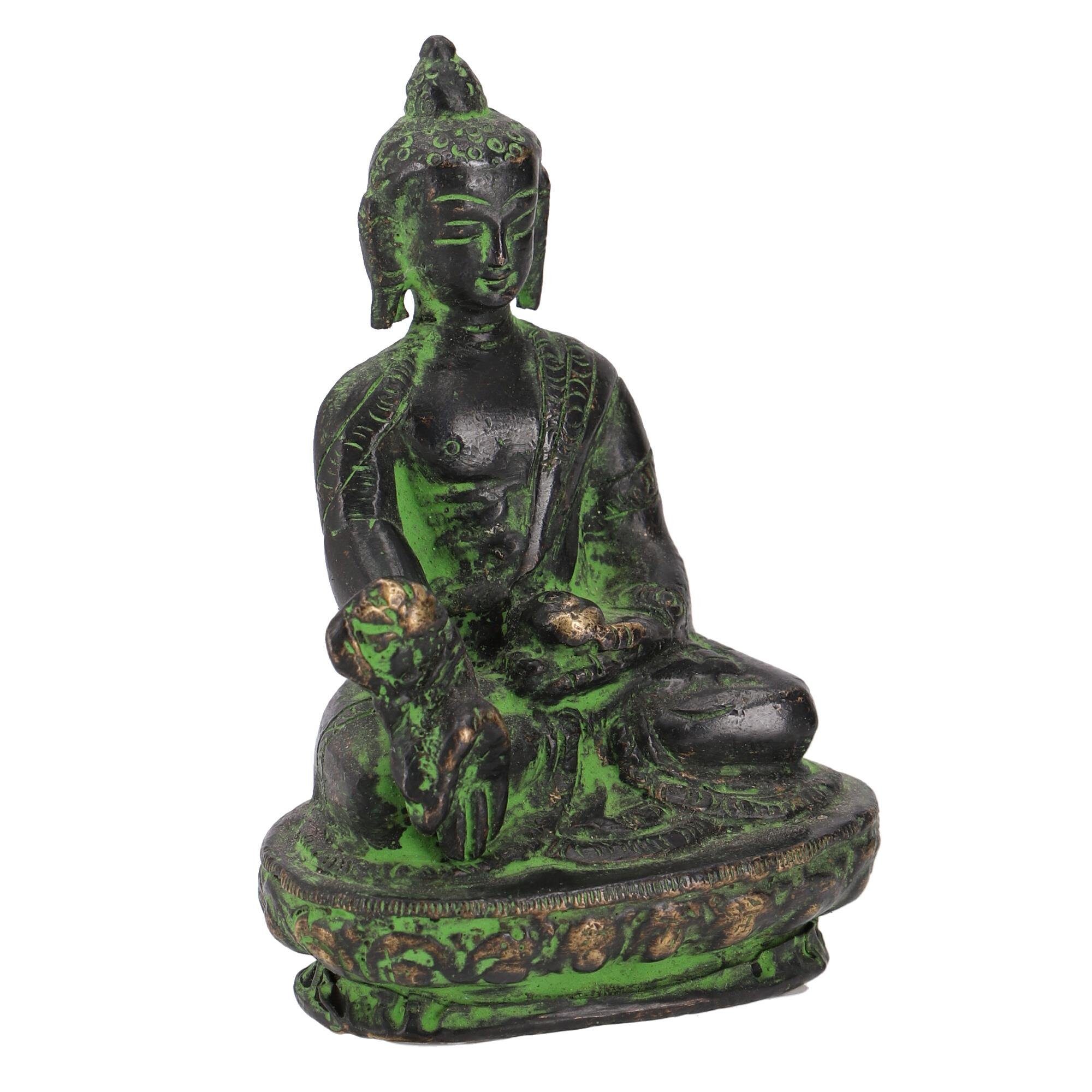 Guru-Shop Buddhafigur Buddha Statue Medizin Messing aus 8 Buddha cm 