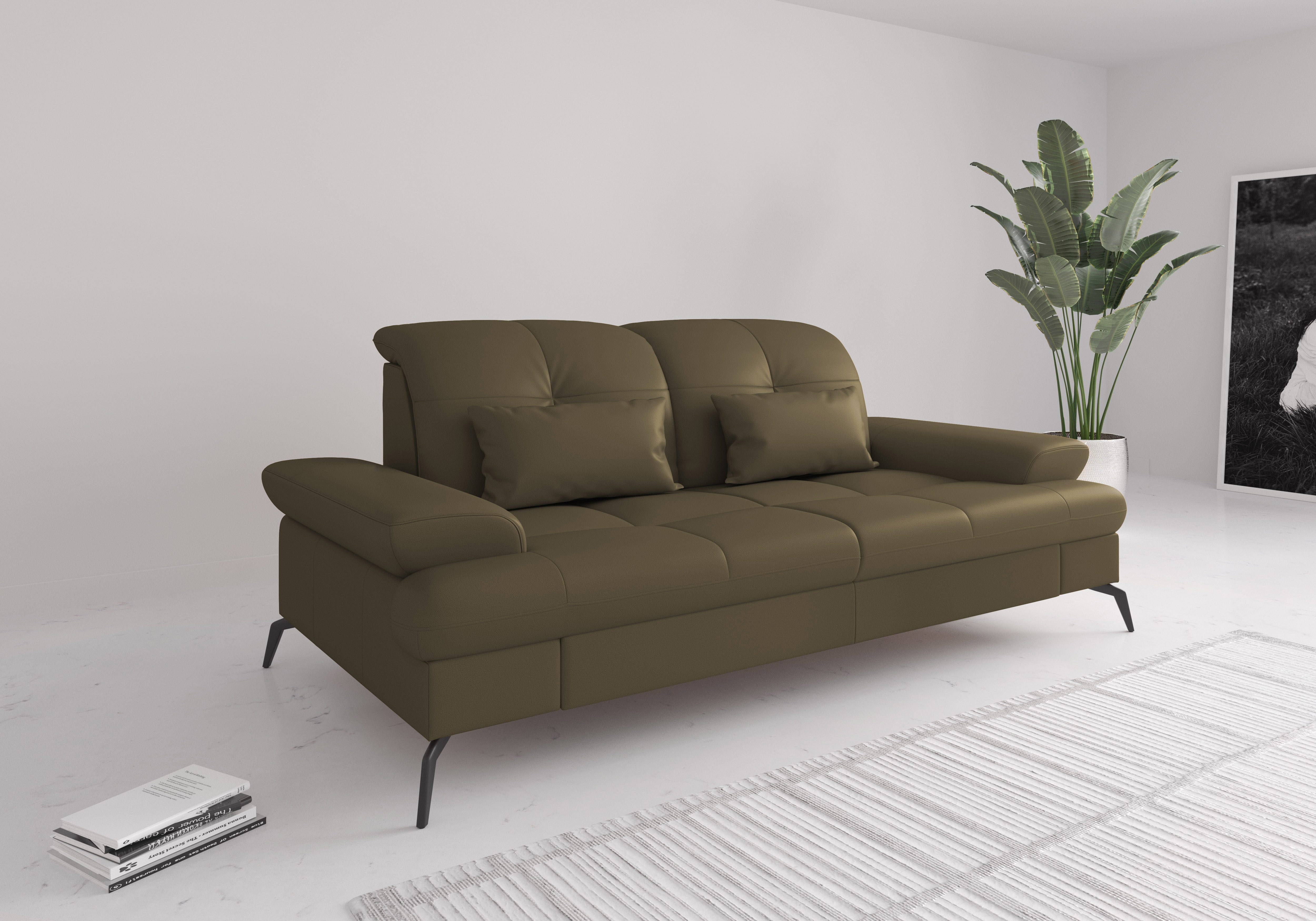 sit&more 3-Sitzer Amica, inkl. Sitztiefenverstellung und Armteilverstellung, wahlweise mit Kopfteilverstellung und Bettfunktion