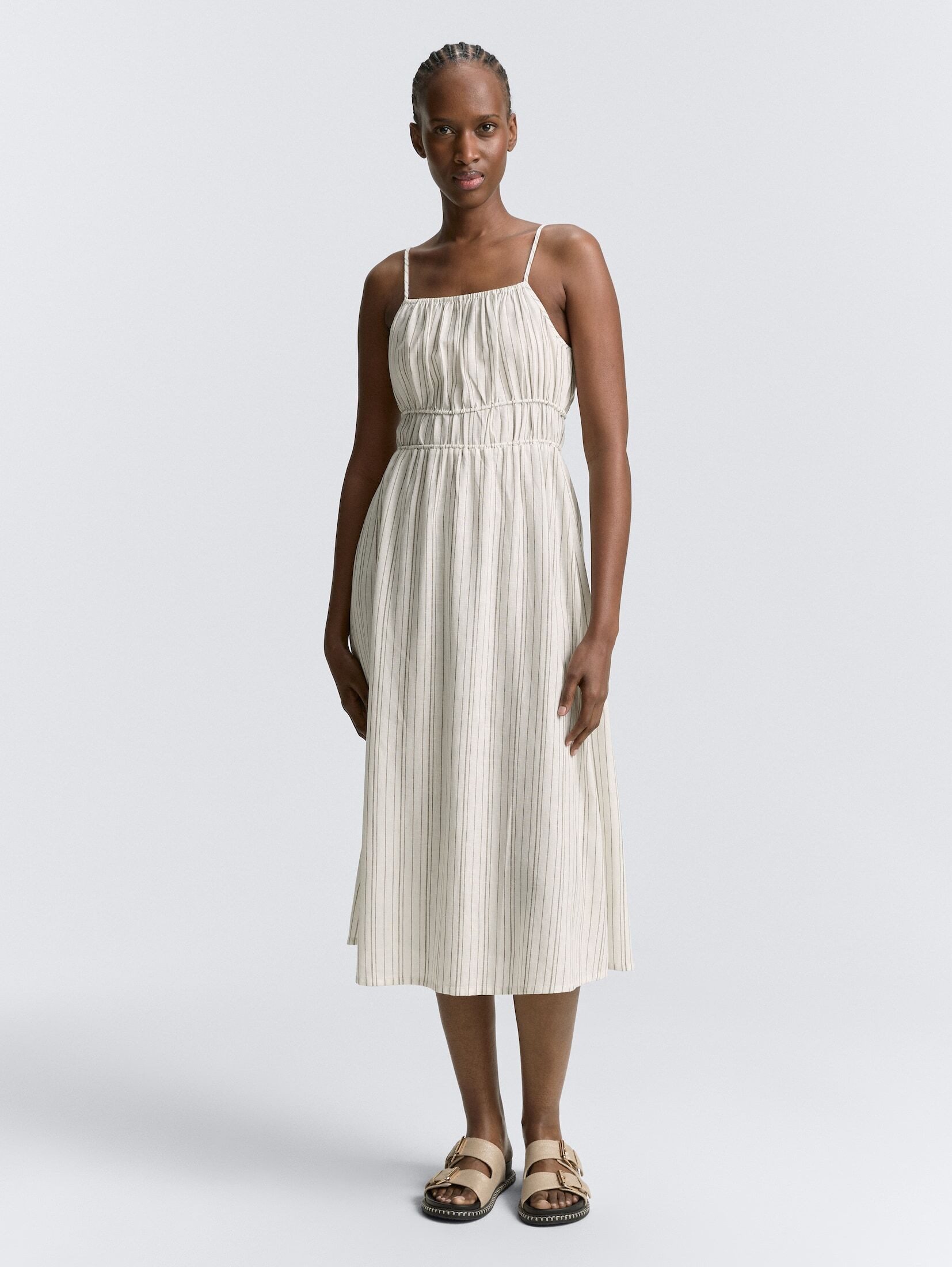 TOM TAILOR Denim Sommerkleid Midi-Trägerkleid mit günstig online kaufen