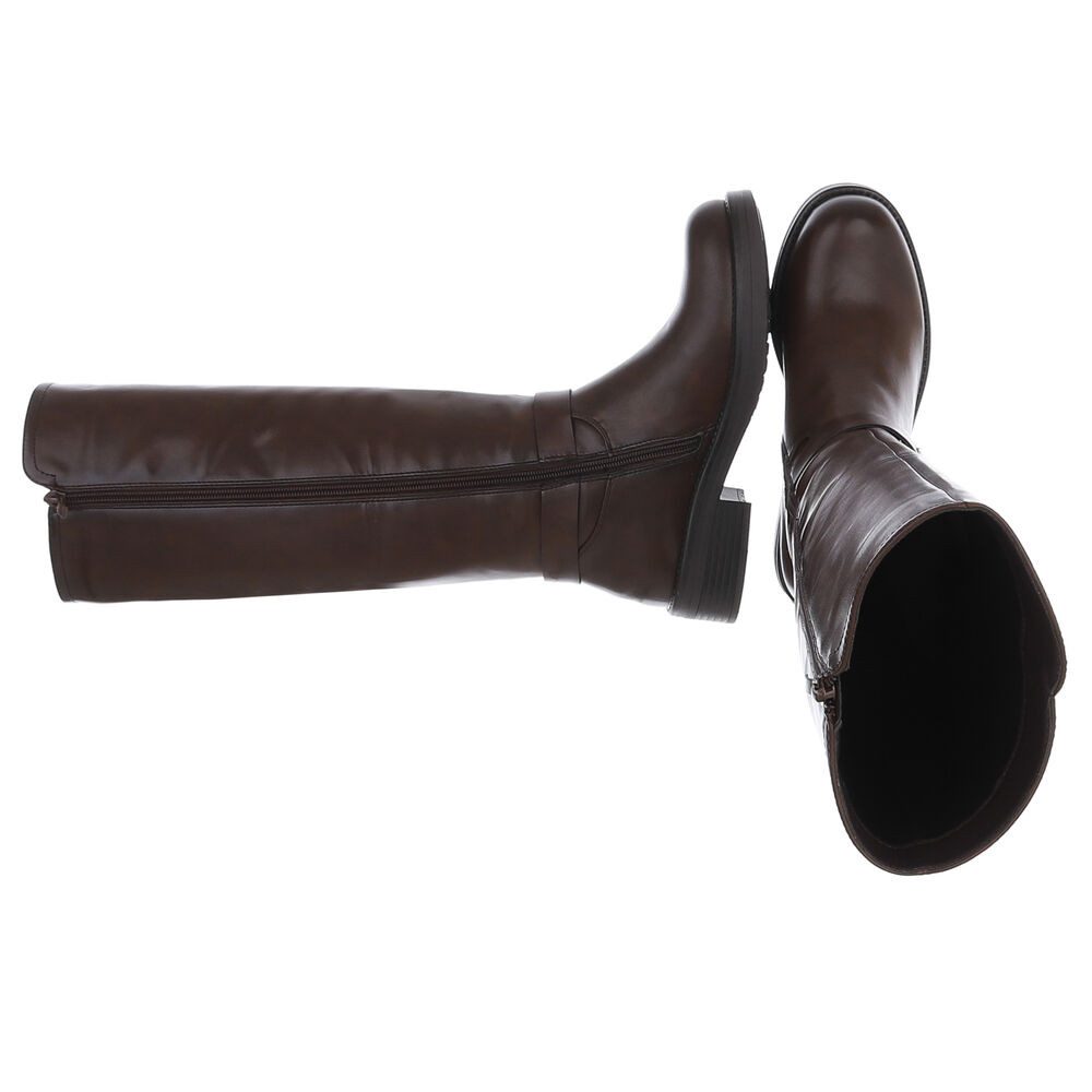 Ital-Design Elegante Damen Longboots mit Komfort günstig online kaufen