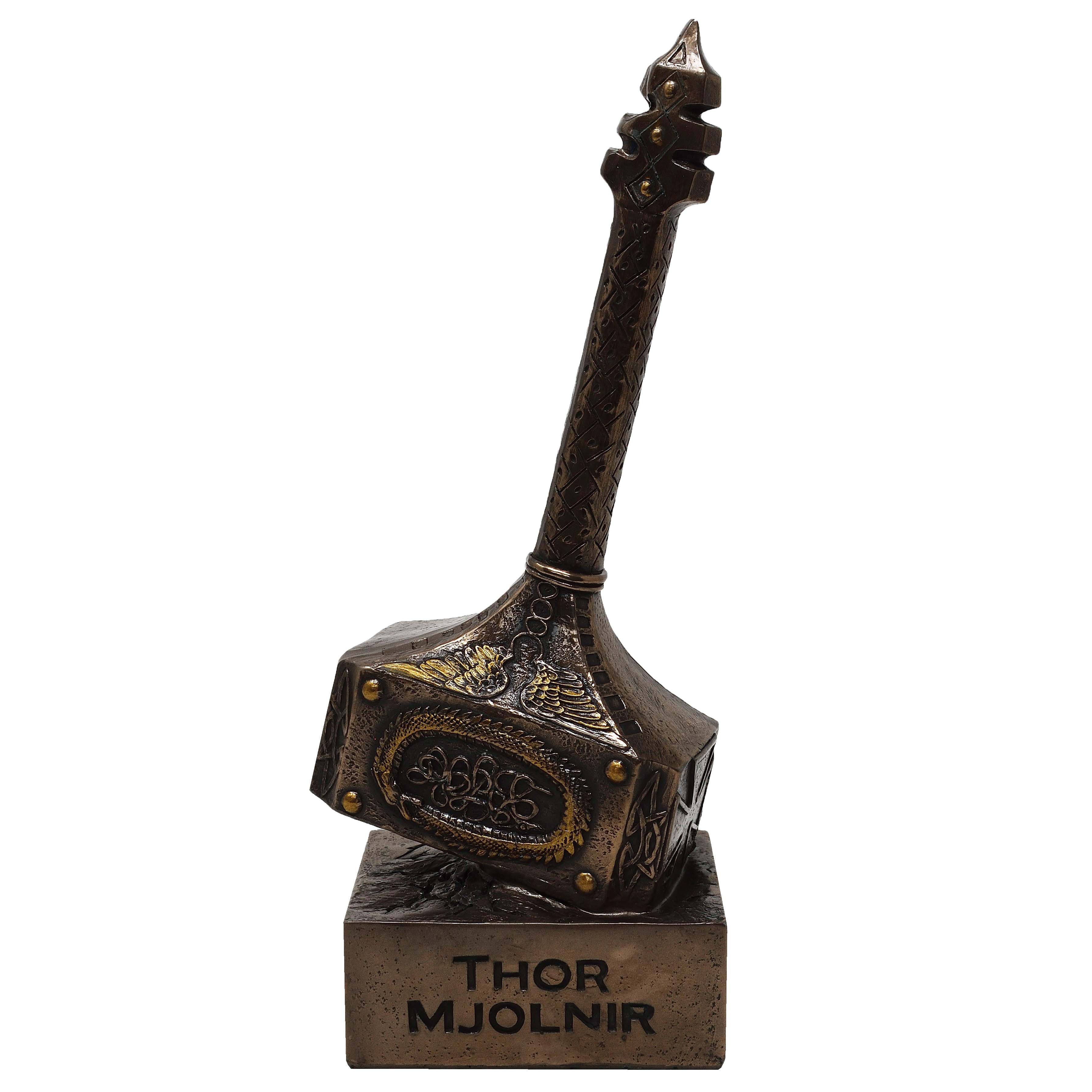 MystiCalls Dekofigur Mjolnir (Thors Hammer) - Deko Gott Götter Helden Gottheit, Sammelfigur, Sammlerfigur, Designerfigur, Dekofigur, Dekorationsobjekt