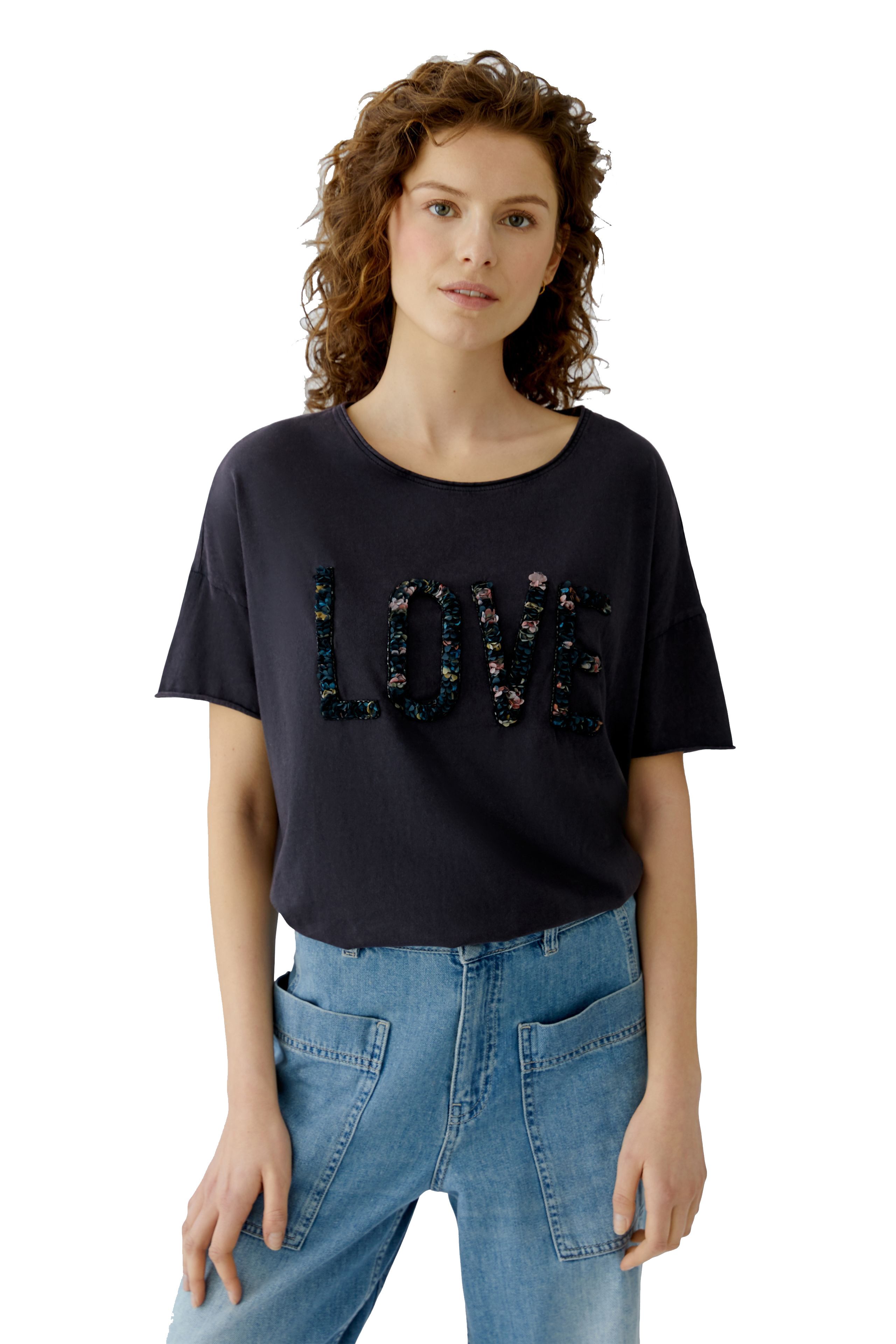 Oui T-Shirt Oui cooles T-Shirt - LOVE als Band in 3D-Optik (1-tlg) günstig online kaufen