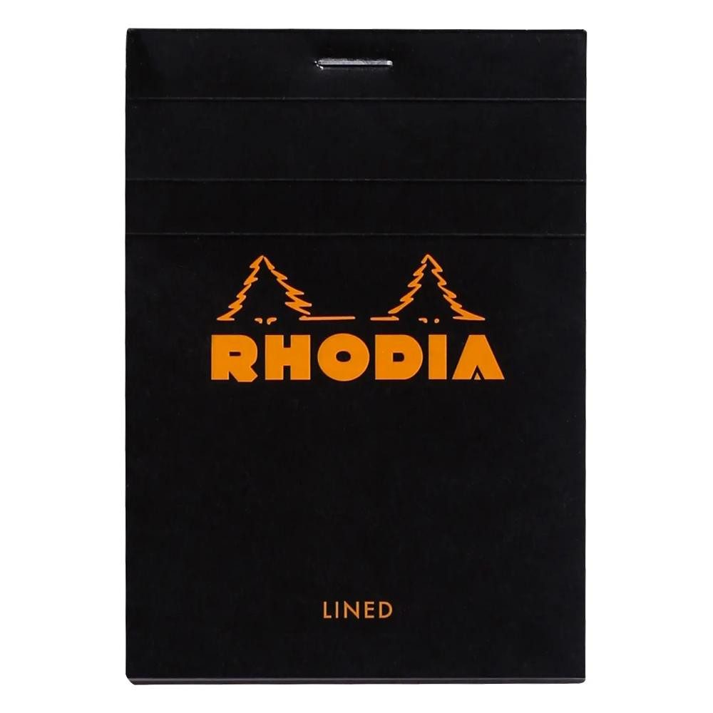 Notizblock Rhodia Notizblock 85x120 geh lin 80Bl schw