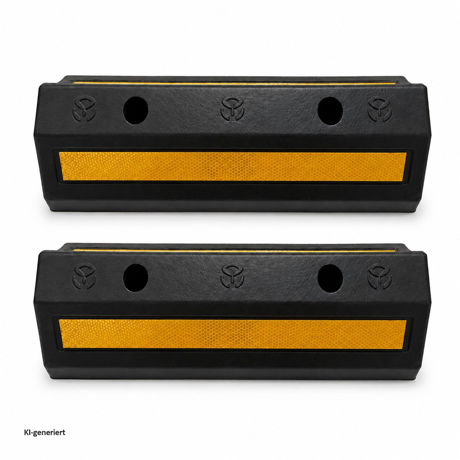 HTI-Living Garage Parkplatz Radstopper Set mit Reflektorstreifen Kunststoff 47 cm (2 Stück), Einparkhilfe