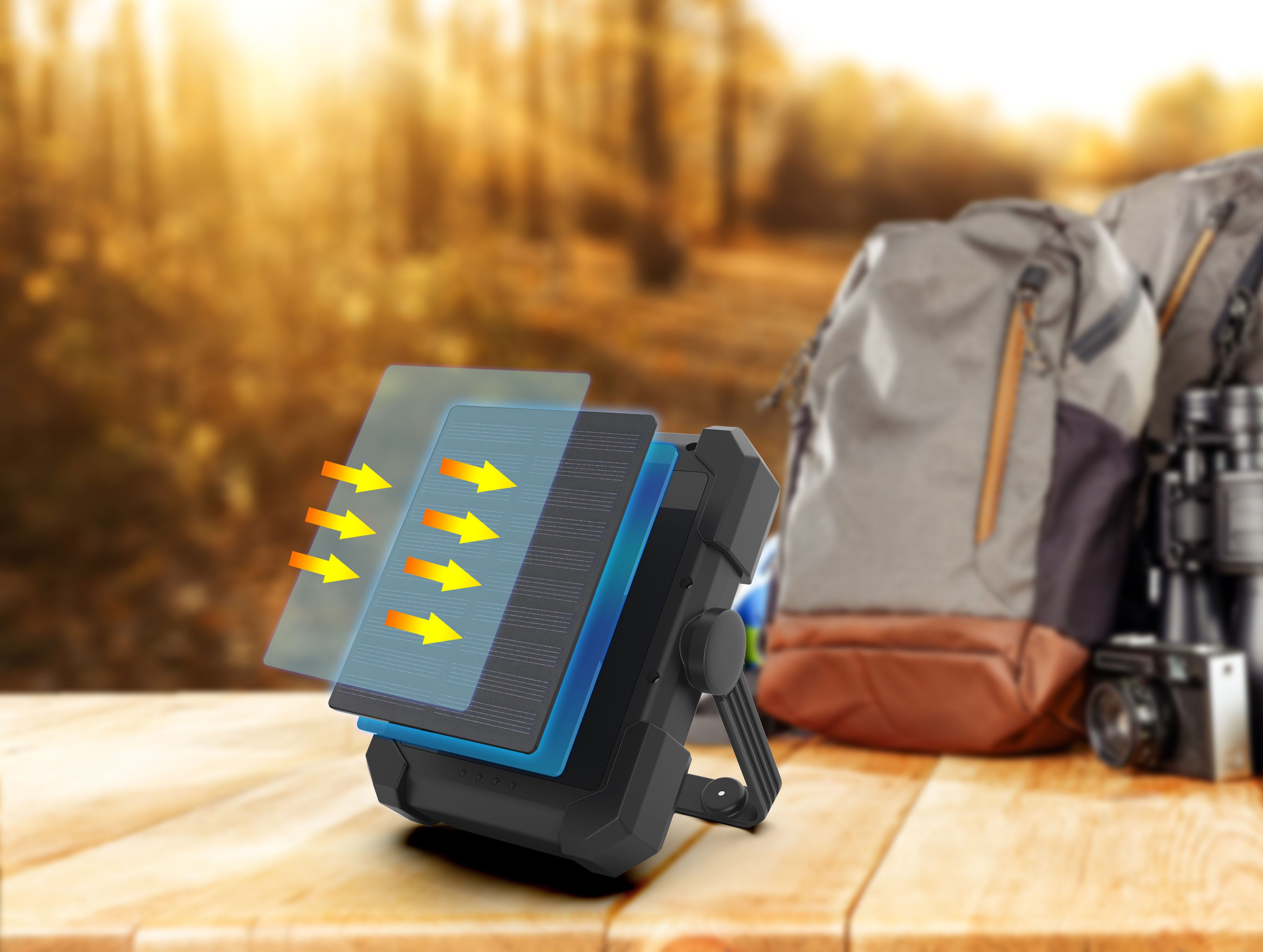 Northpoint Outdoor mit Arbeitsleuchte Funktion 10000mAh wasserfest Solar Powerbank