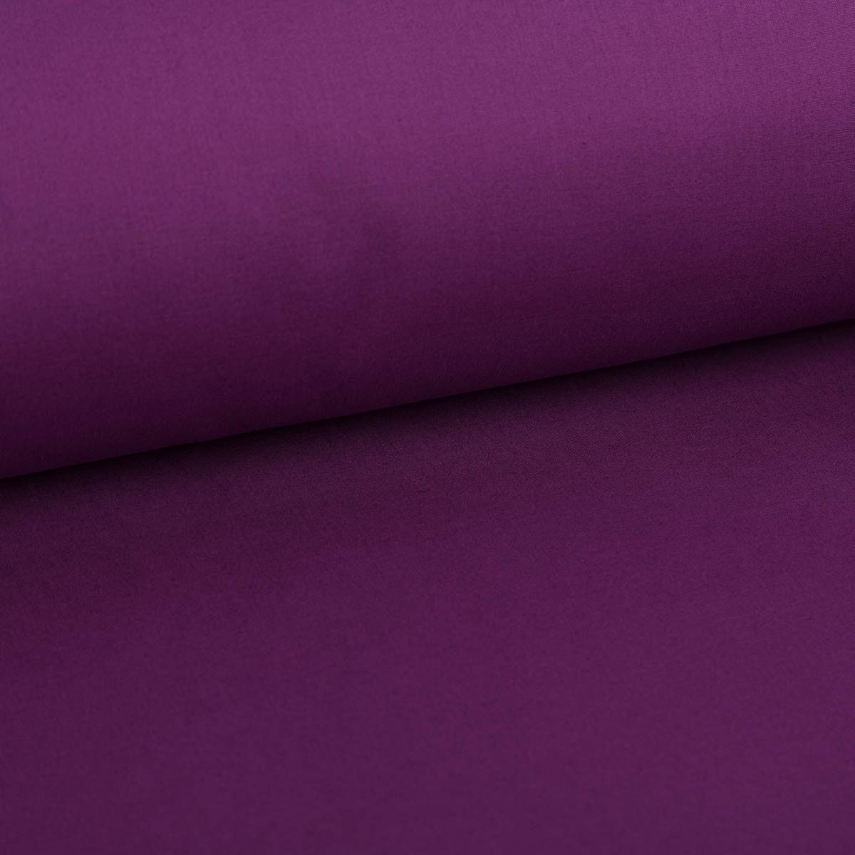 SCHÖNER LEBEN. Stoff Baumwollstoff Popeline Meterware uni brombeere 150cm, weich blickdicht, allergikergeeignet,atmungsaktiv,pflegeleicht