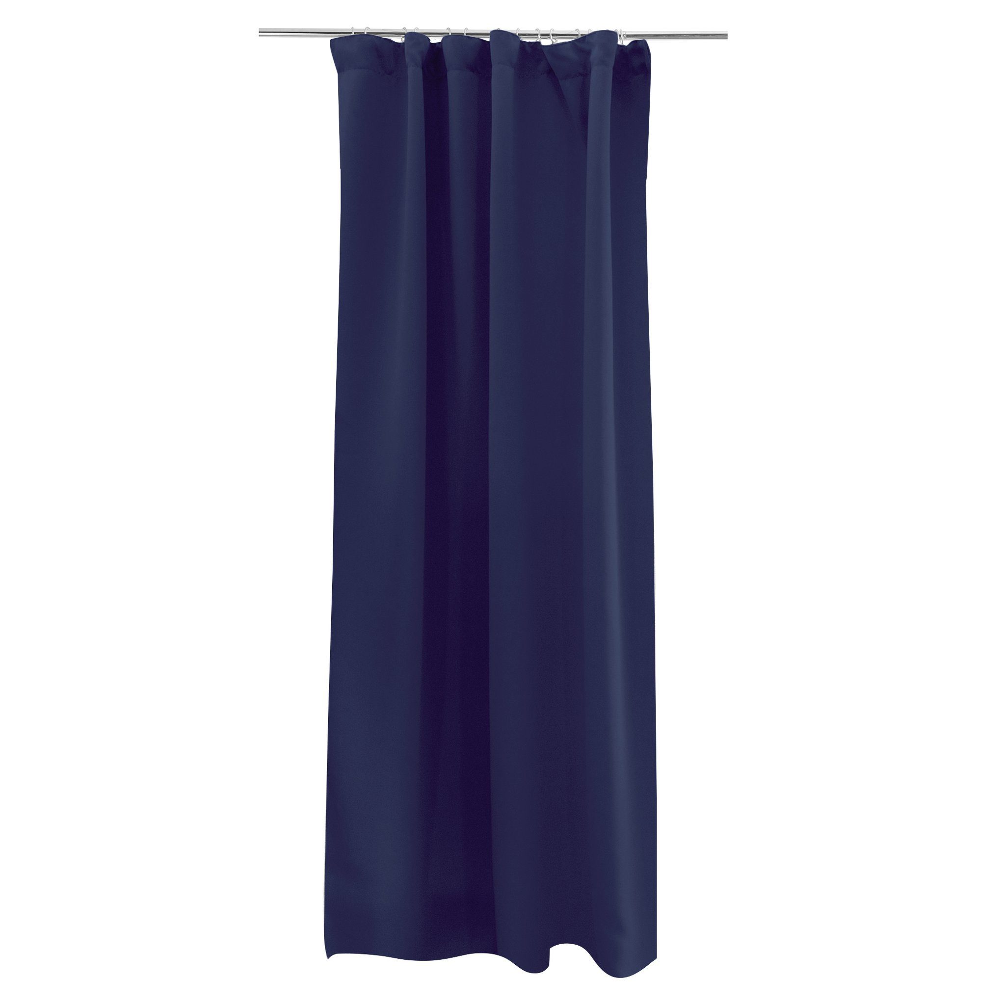 Verdunkelungsvorhang Verdunkelungsvorhang Vorhang mit Kräuselband 140x245 blau AURORA