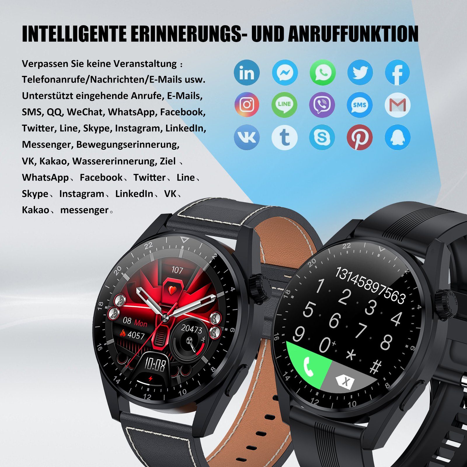 Tisoutec Smartwatch Damen Herren Smartwatch Wasserdicht,1.36" mit Fitness Aktivitätstracker Uhrenarmband Tracker usw iOS/Android Telefonfunktion/WhatsApp Fitnessuhr (Fitnessuhr Uhren 1+1 Blutsauerstoff/Pulsmesser/Sportuhr/Schrittzähler/Schlafmonitor Voll Tracker Touchscreen IP68 cm) Watch für Uhr HD mit black Notiz,Smartwatch