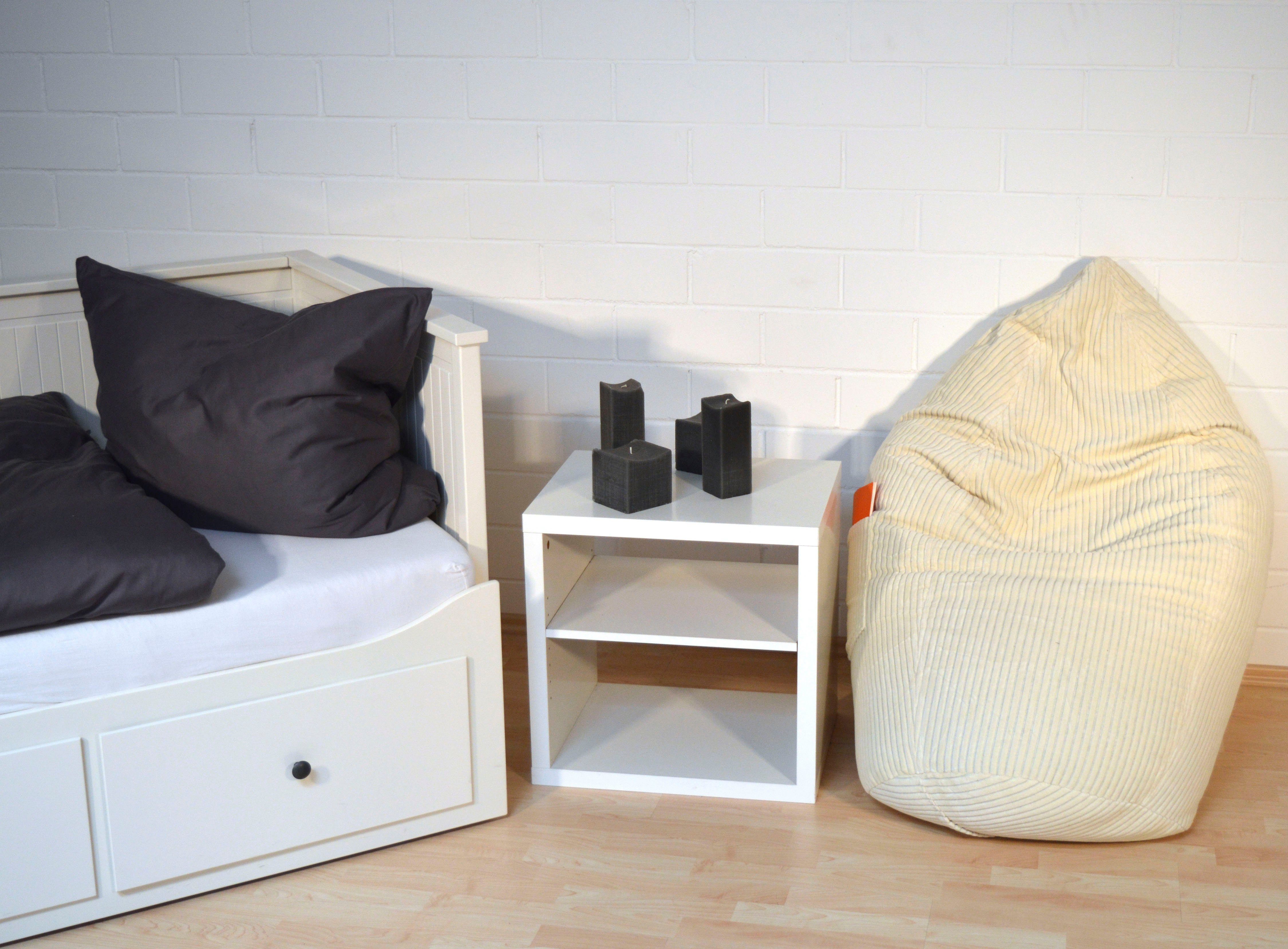 KiNZLER Sitzsack Manchester (1 St), Uni Farben, Cord, mit Tasche & Tragegriff, Wohnzimmer & Kinderzimmer