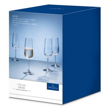 Villeroy & Boch Champagnerglas Ovid Champagnergläser 250 ml 4er Set, Glas