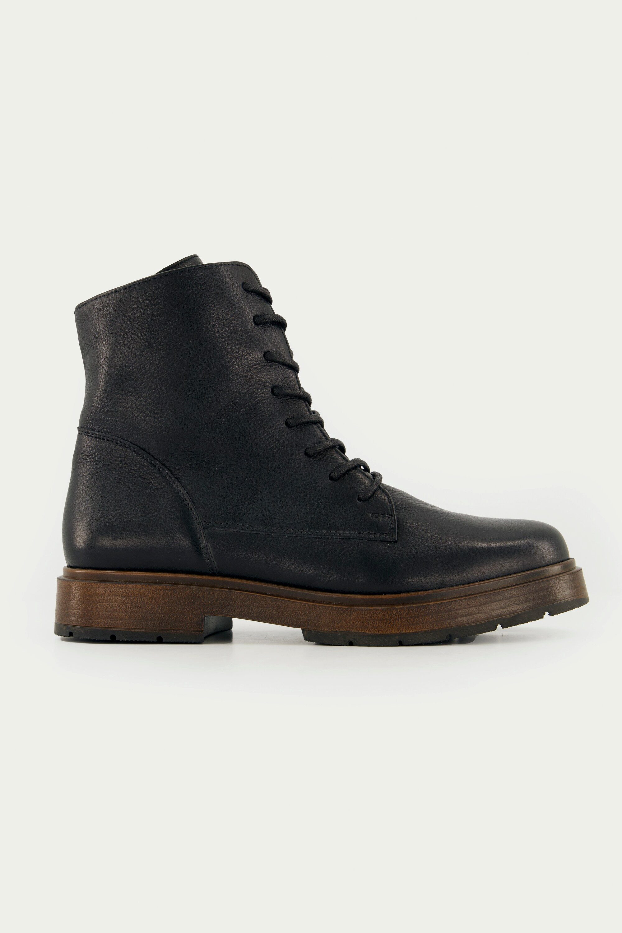 Ulla Popken Leder-Stiefeletten Schnürung Wechselfußbett Stiefelette günstig online kaufen