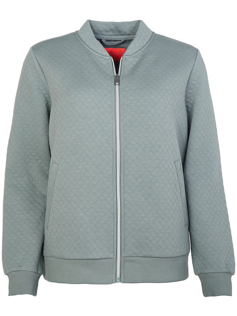 BLUE FLAME Sweatjacke 73031 Damen Sweatjacke mit Collegekragen - Freizeitjacke mit Reißverschluss