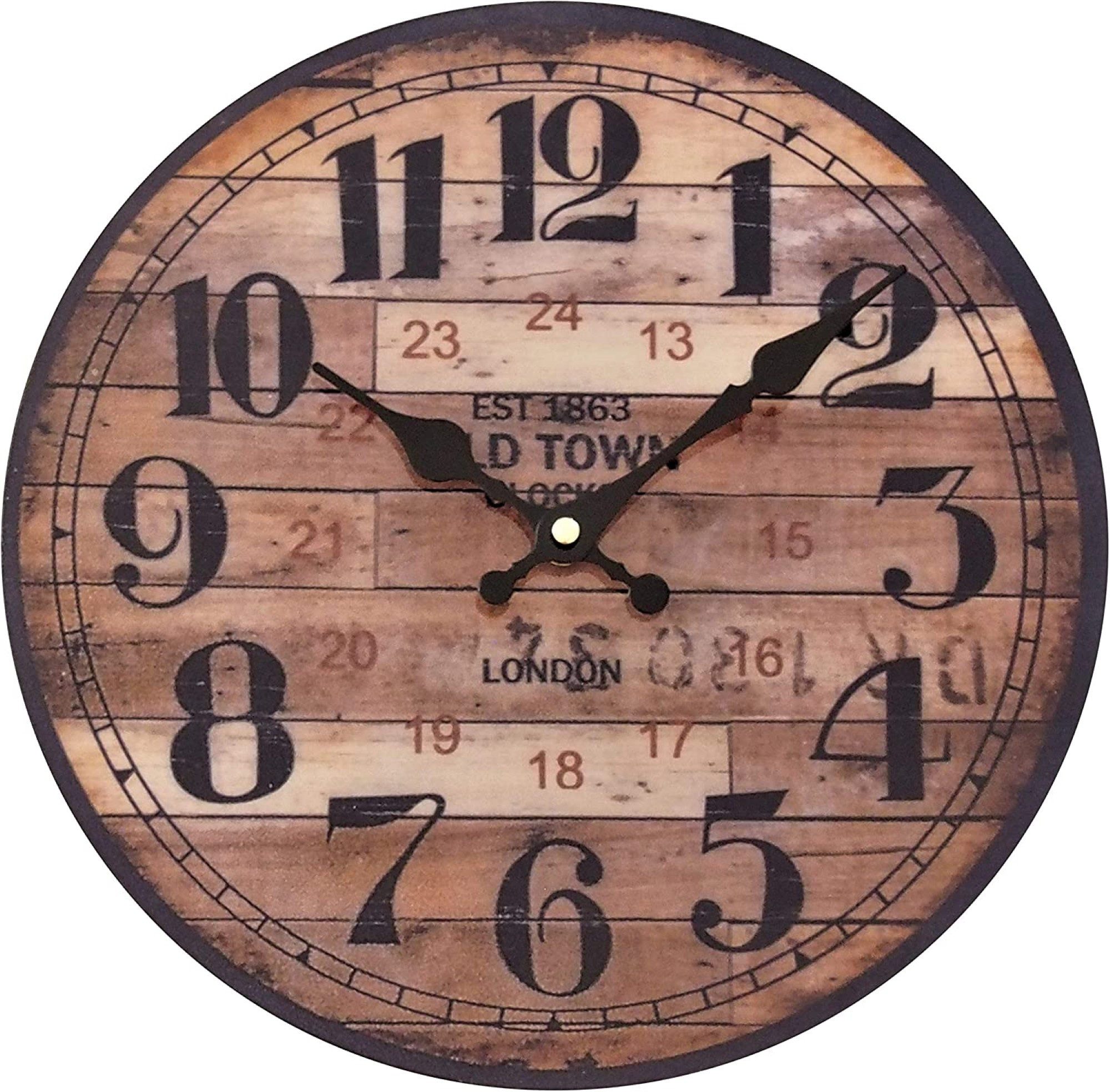 PERLA pd DESIGN Wanduhr Vintage Old Town London Wanduhr Ø 30cm - Retro Chic günstig online kaufen