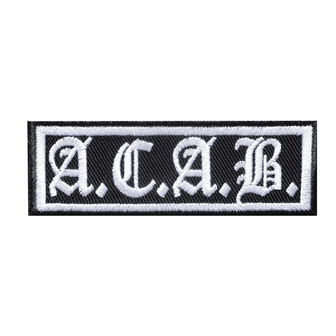 Catch the Patch Aufnäher Bügelbild, Aufbügler, Applikationen, Patches, Flicken, zum aufbügeln, Polyester, Biker Zitat Spruch A.C.A.B. - Größe: