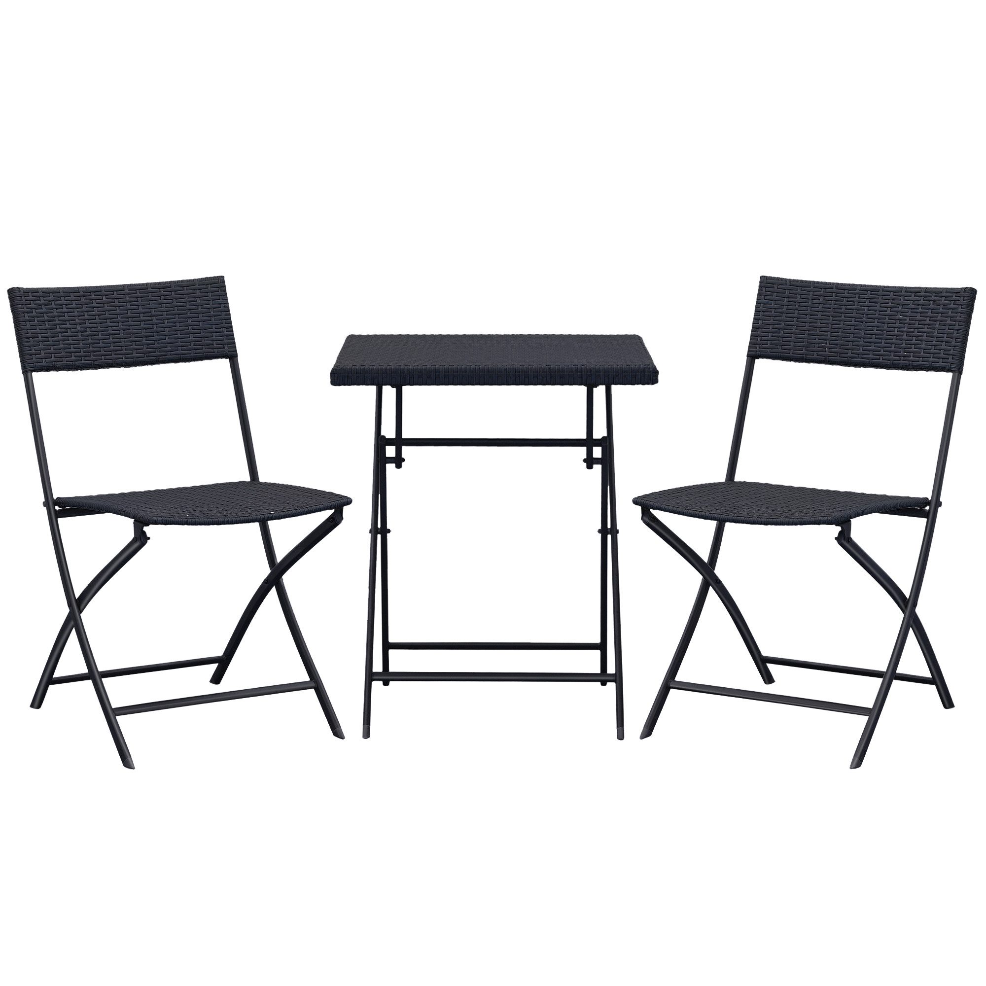 Outsunny Gartenlounge-Set mit 2 Stühle, Tisch, (Outdoor Balkonmöbel für 2 P günstig online kaufen