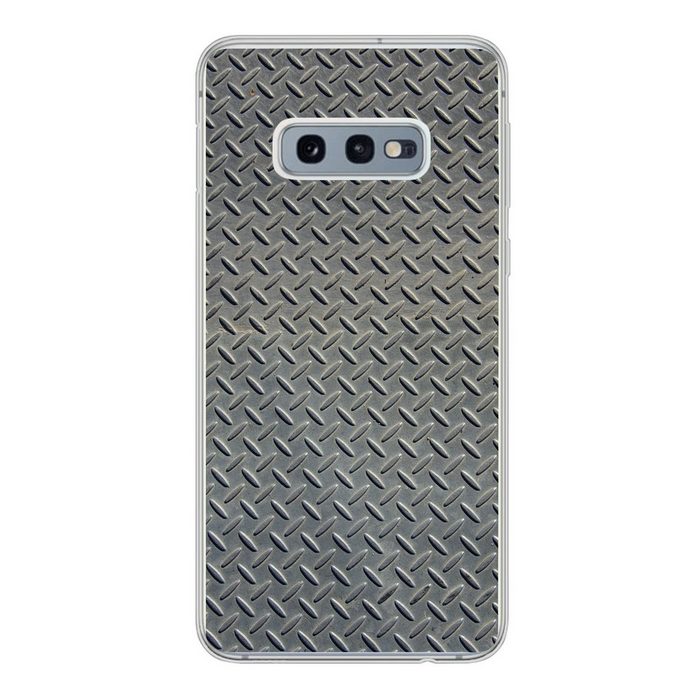 MuchoWow Handyhülle Metalldruck - Anti-Rutsch - Grau Phone Case Handyhülle Samsung Galaxy S10e Silikon Schutzhülle
