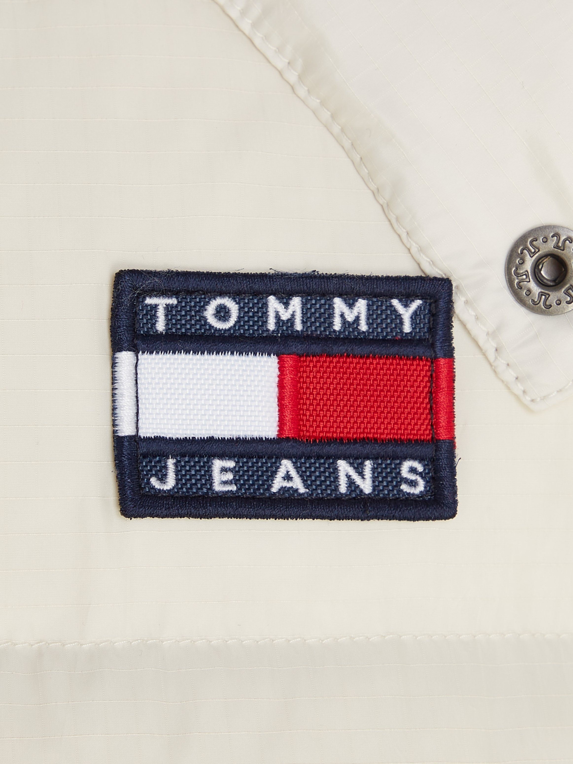 Tommy Jeans mit am VEST ALASKA PUFFER Steppweste Newsprint Kragen TJW Aufhänger