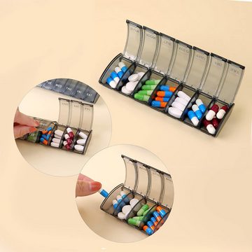 HYTIREBY Pillendose Tablettenbox 7 tage Leicht Zu Öffnen (1 St), für Vitamine, Nahrungsergänzungsmittel und Medikamente