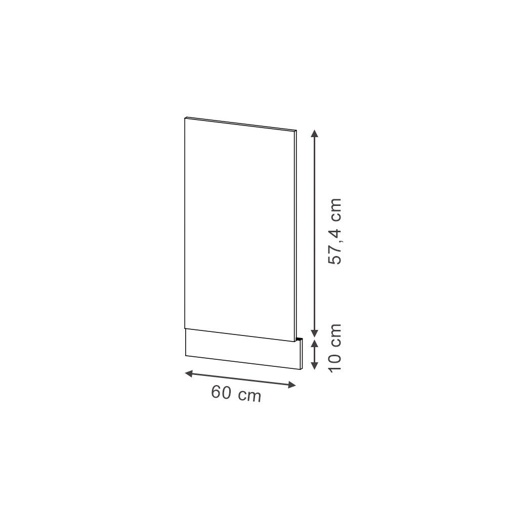 Vicco Frontblende Fame-Line, Eiche Paneel/Weiß, 60 cm (1 St)