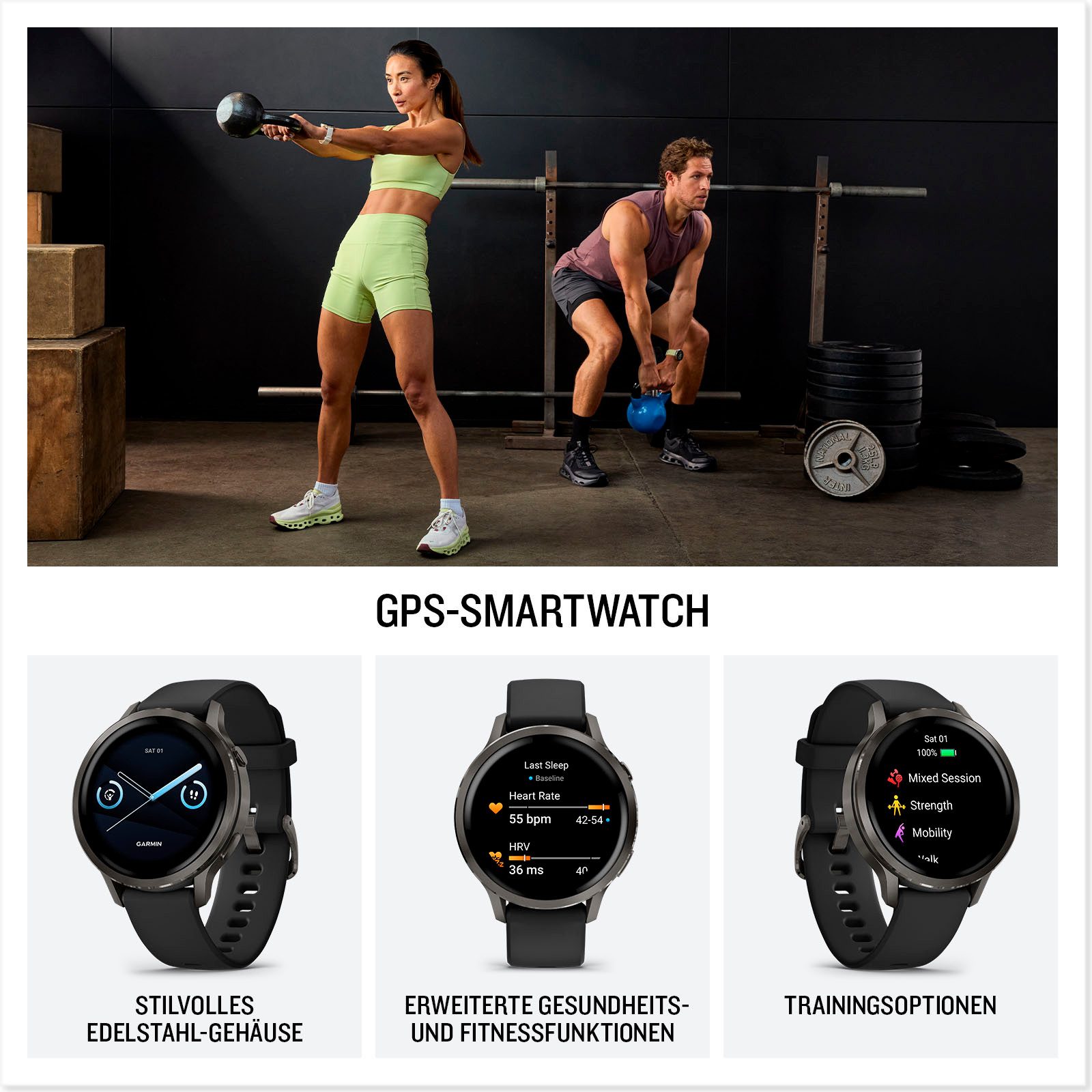 Garmin Venu 4 Smartwatch (3,04 cm/1,2 Zoll, Garmin)