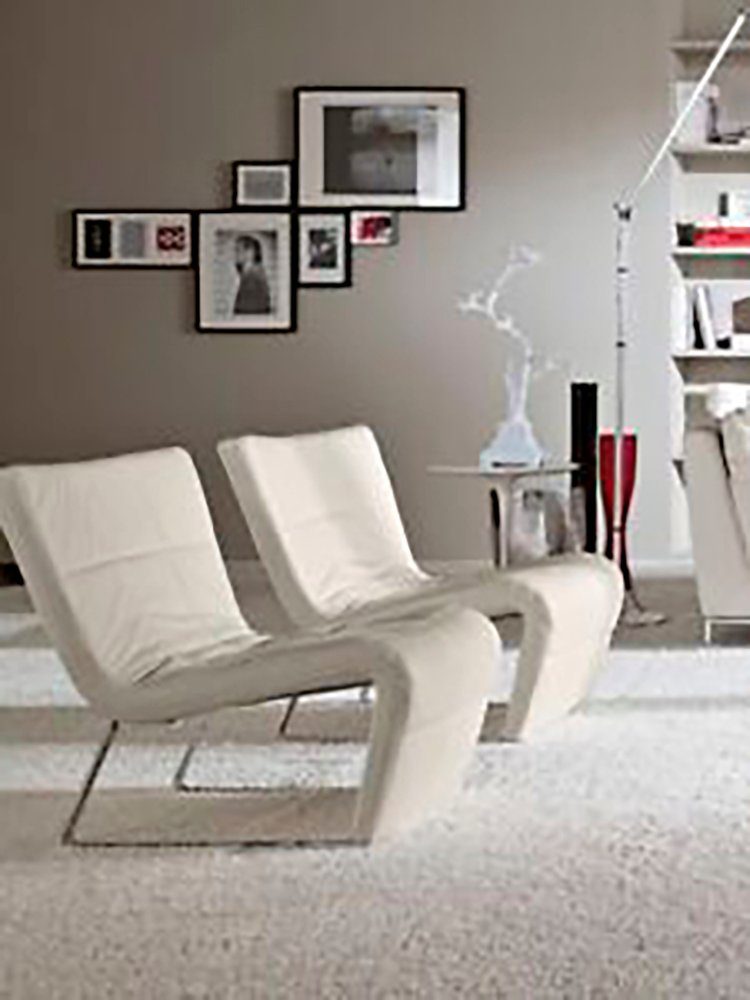 JVmoebel Sessel Sessel ohne Armlehne Luxus Polster Design Möbel Italienischer Stil (Sessel), Made in Europe Weiß | Einzelsessel