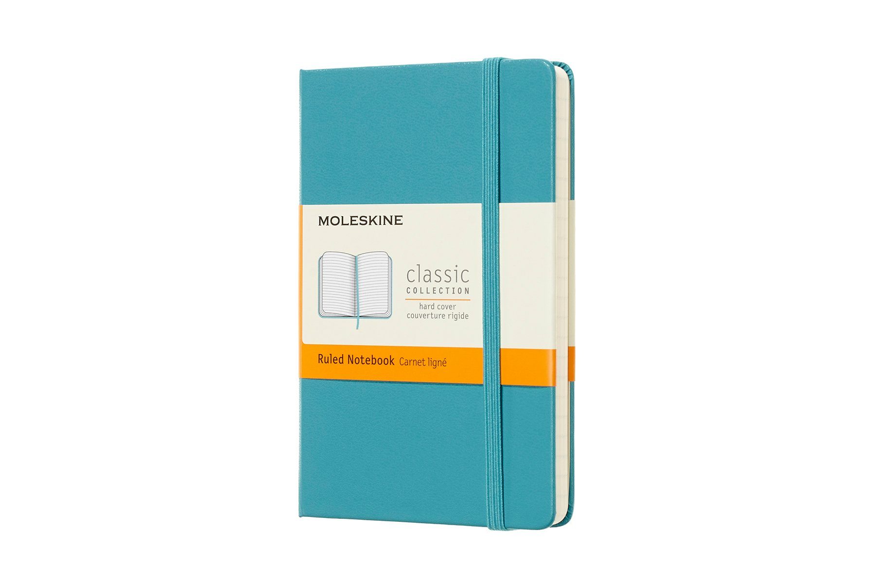 MOLESKINE Notizbuch, Classic Collection P/A6 Pocket (9x14) - mit festem Einband - 70g-Papier Riff Blau
