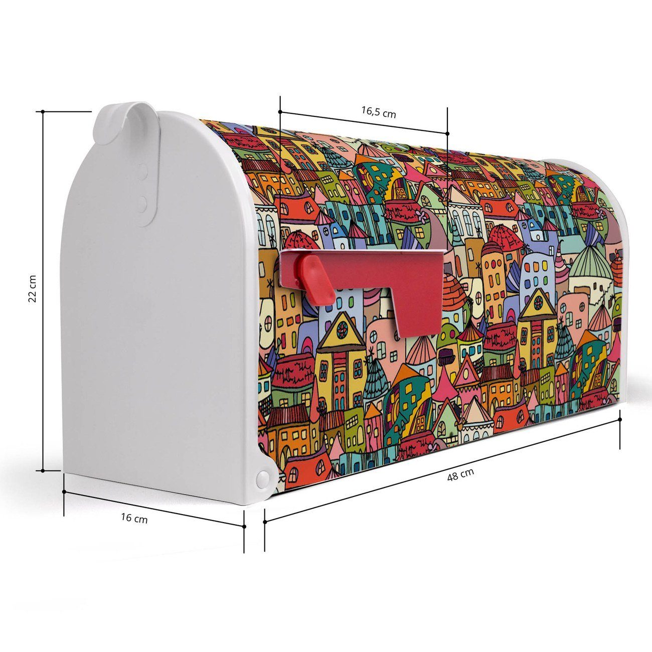 Thumbnail - banjado Amerikanischer Briefkasten Mailbox Funky Town (Amerikanischer Briefkasten, original aus Mississippi USA), 22 x 1...