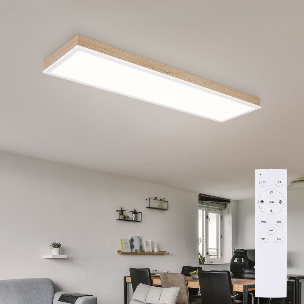 Holzoptik LED Leuchtmittel mit Deckenleuchte, Deckenlampe Warmweiß, Neutralweiß, inklusive, Kaltweiß, Deckenleuchte LED Fernbedienung Globo Tageslichtweiß,