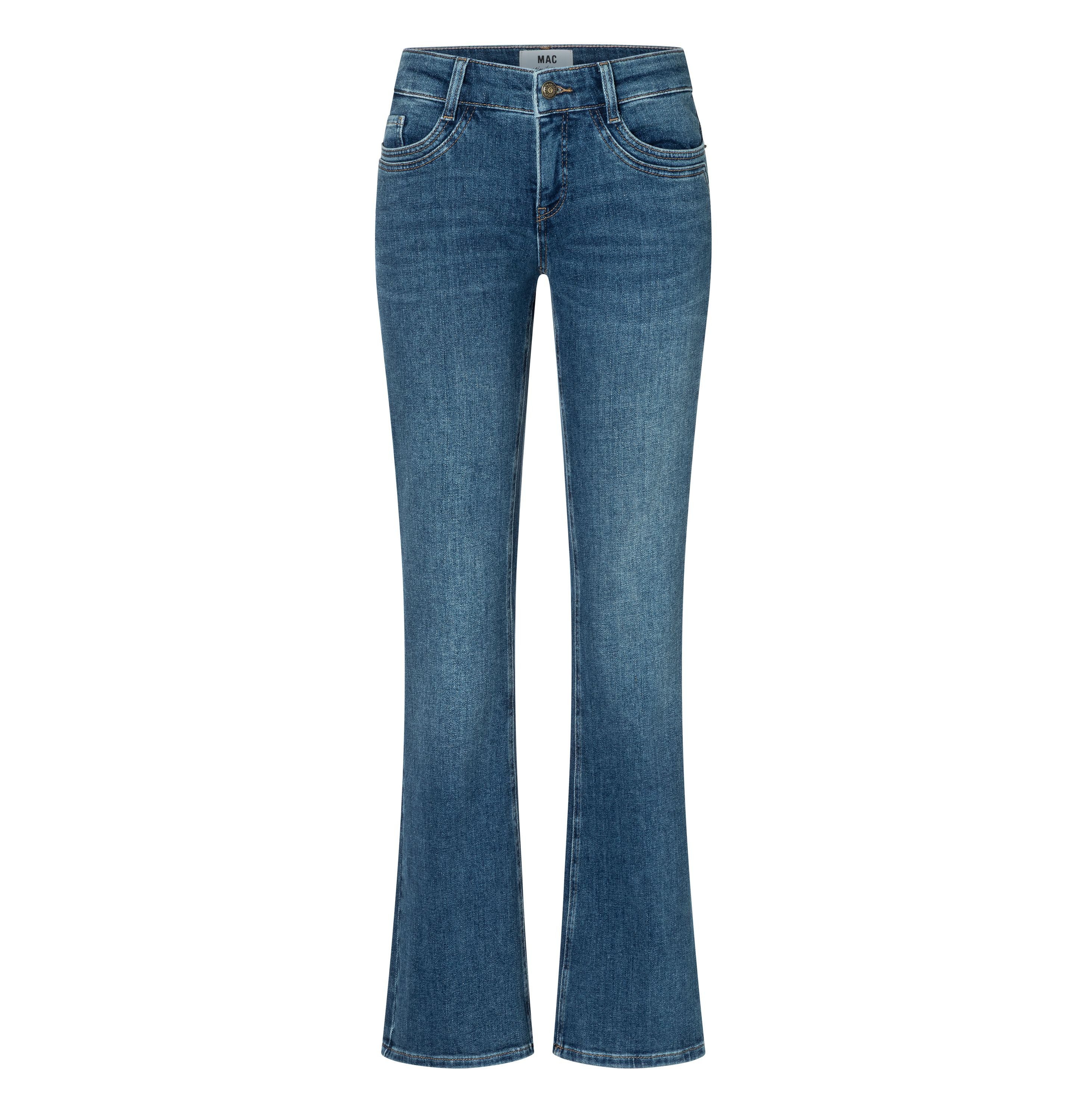 MAC Bootcut-Jeans blau Flared Fit mit geradem Bein, ausgestellter Saum günstig online kaufen