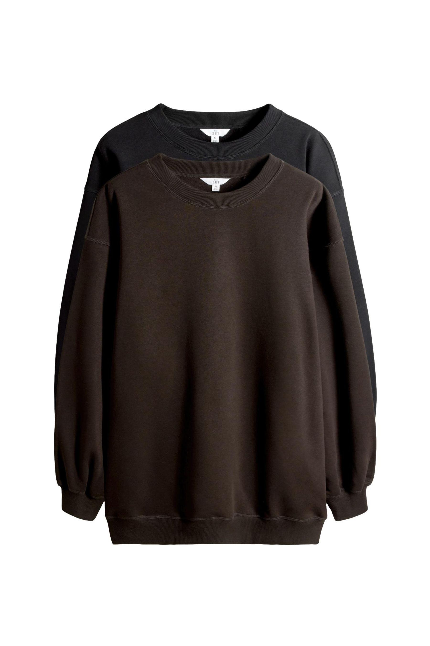 Sweater 2 x The Set Lange Sweatshirts mit seitlichem RV