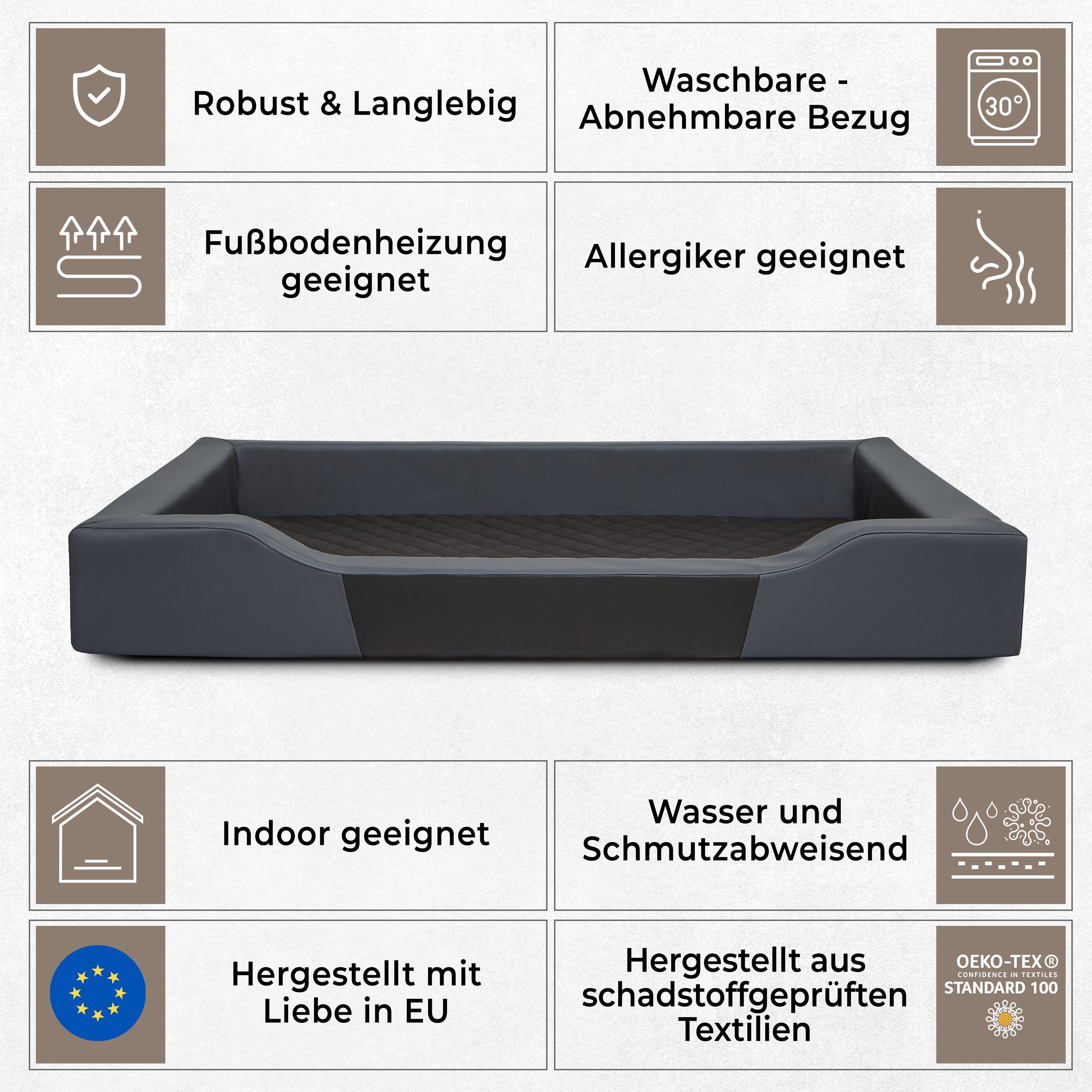 Bjird Tierbett Hundebett Charly aus Kunstleder, günstig online kaufen