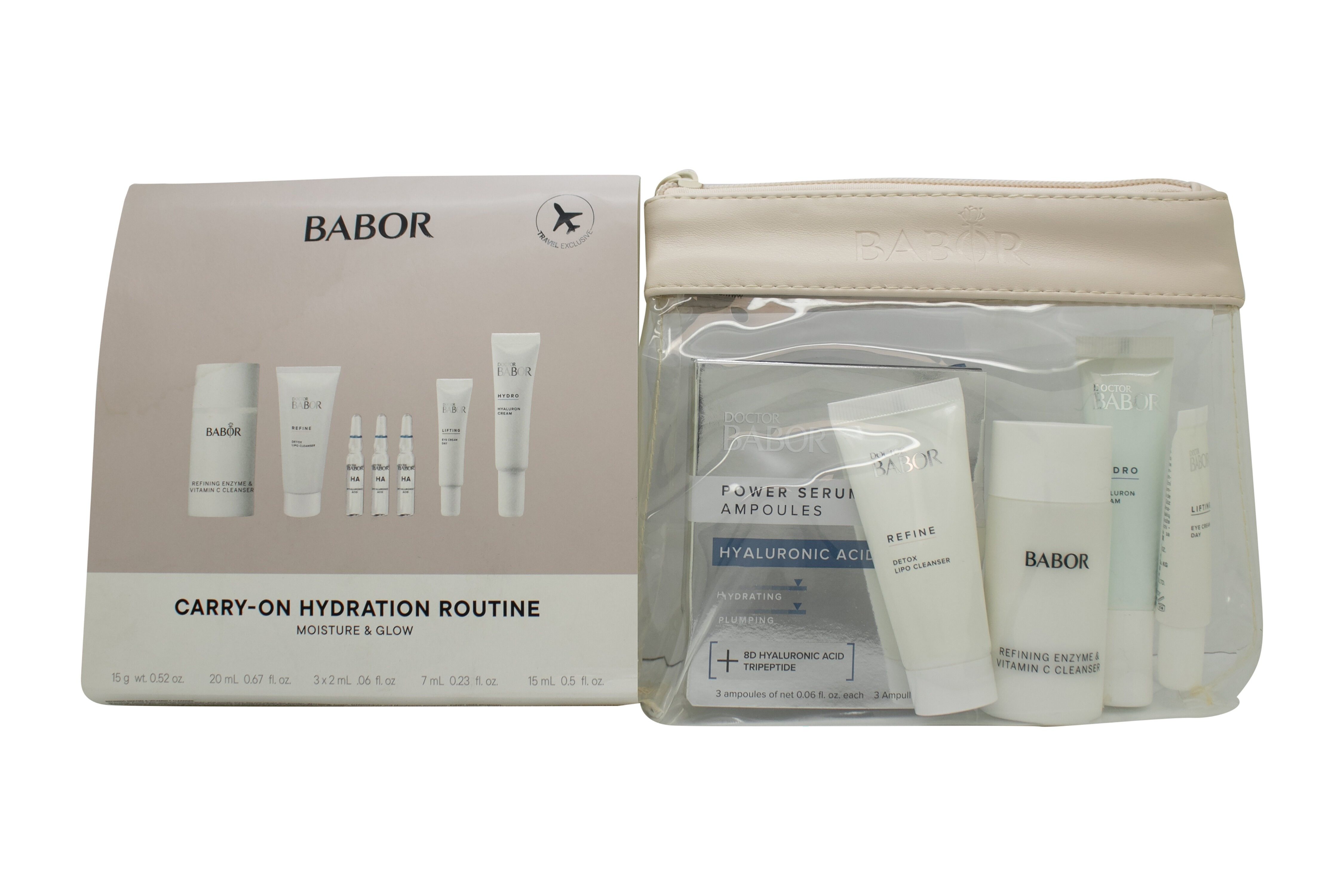 Babor Gesichtspflege-Set Babor Carry-On Hydration Routine Moisture & Glow Skincare Set