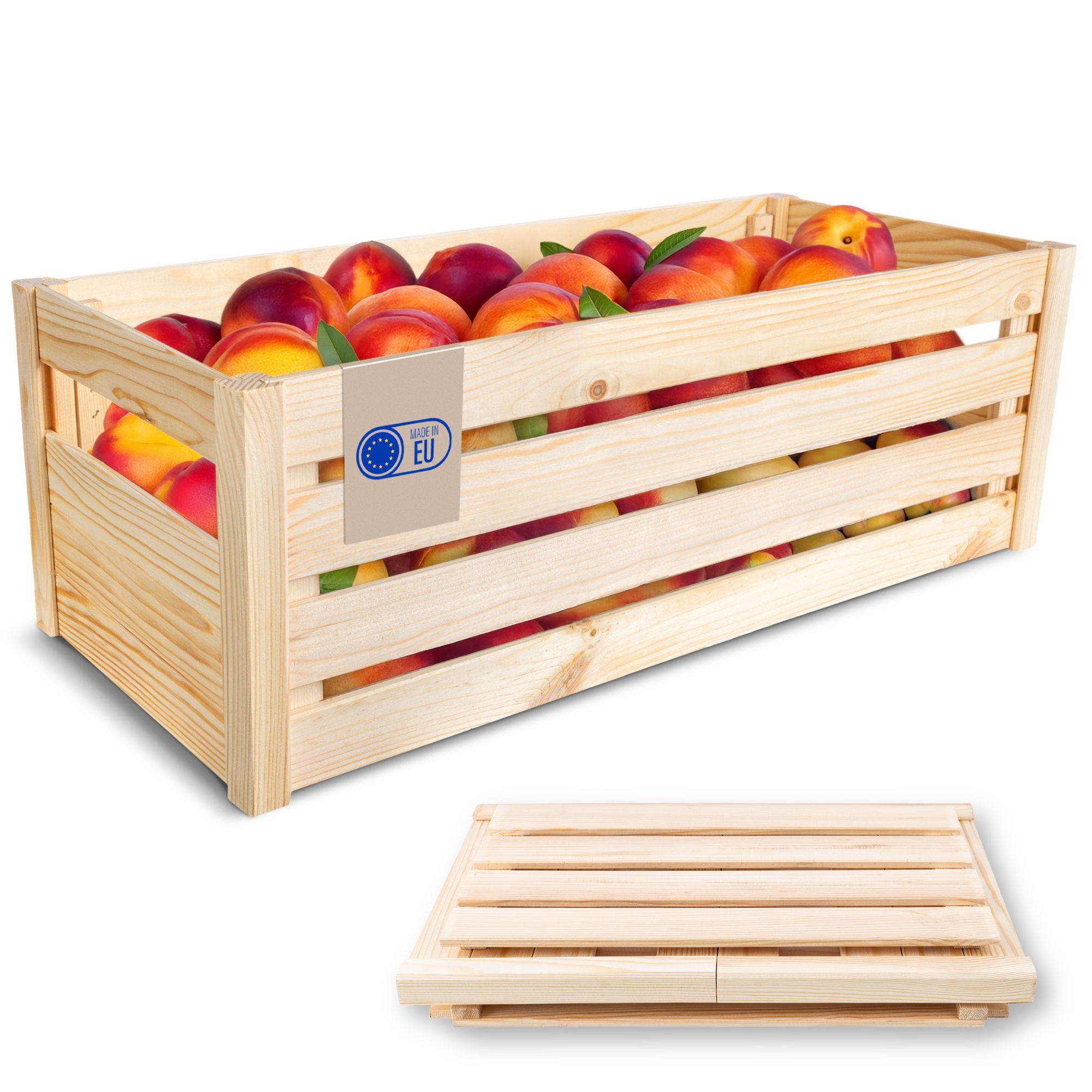 Creative Deco Holzkiste Faltbare Holzkiste Klappkiste, Einfache Montage ohne Werkzeug