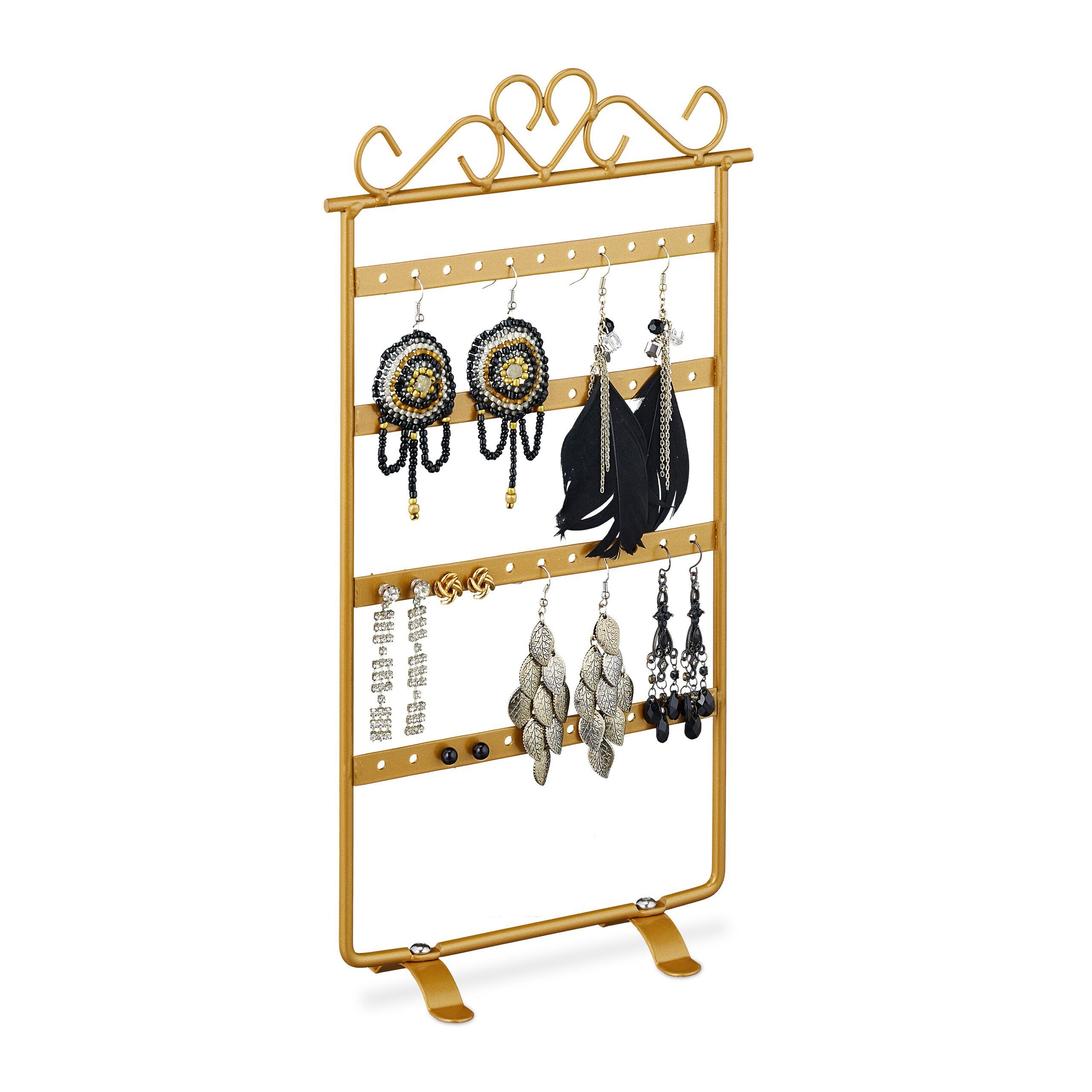 relaxdays Ювелирные изделия Ohrringhalter für Stecker, gold