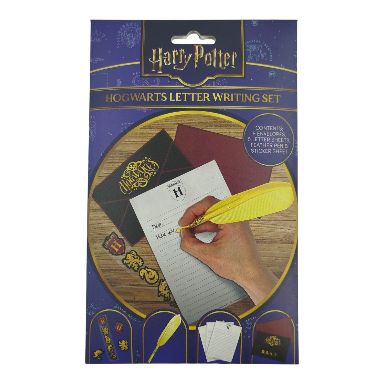 Blue Sky Designs Schreibgeräteetui Harry Potter Hogwarts Briefset mit Federstift