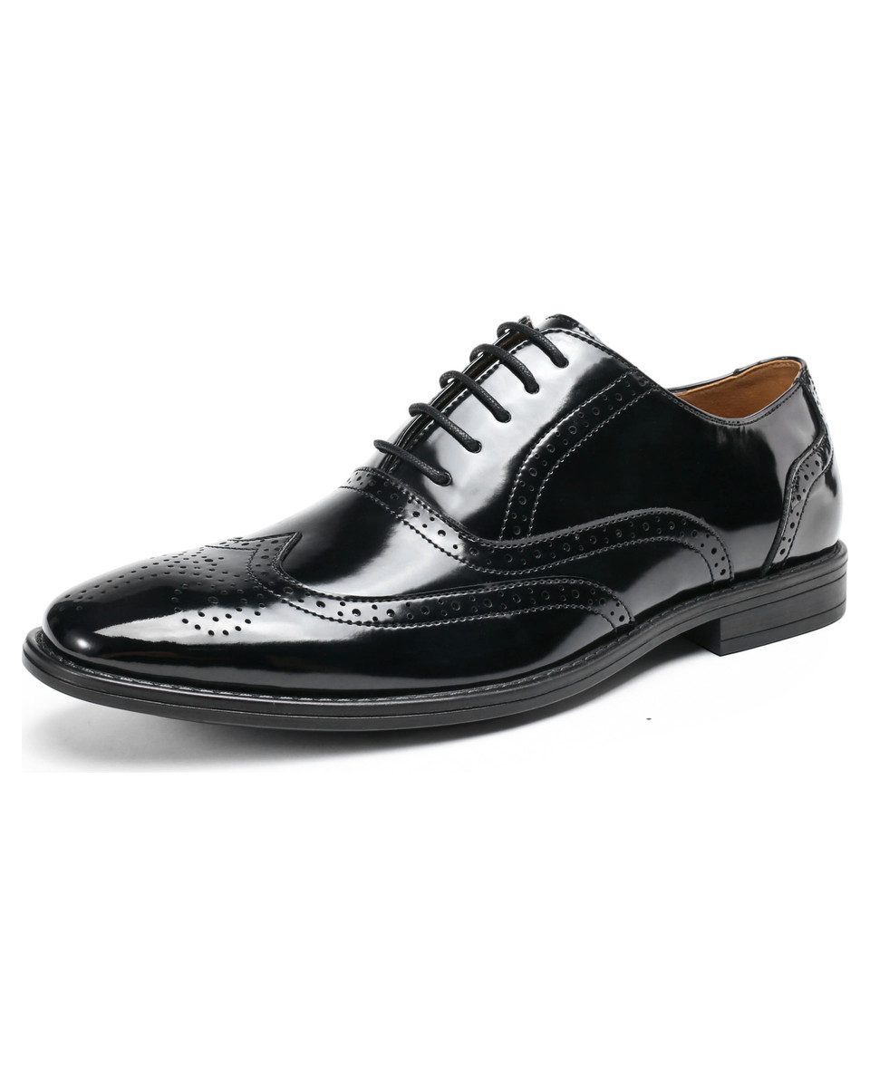 Allthemen Schnürschuh Herren Klassisch Elegant Glänzende Schnürschuh für Business Hochzeit