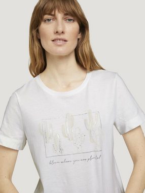 TOM TAILOR T-Shirt Print T-Shirt mit Bio-Baumwolle