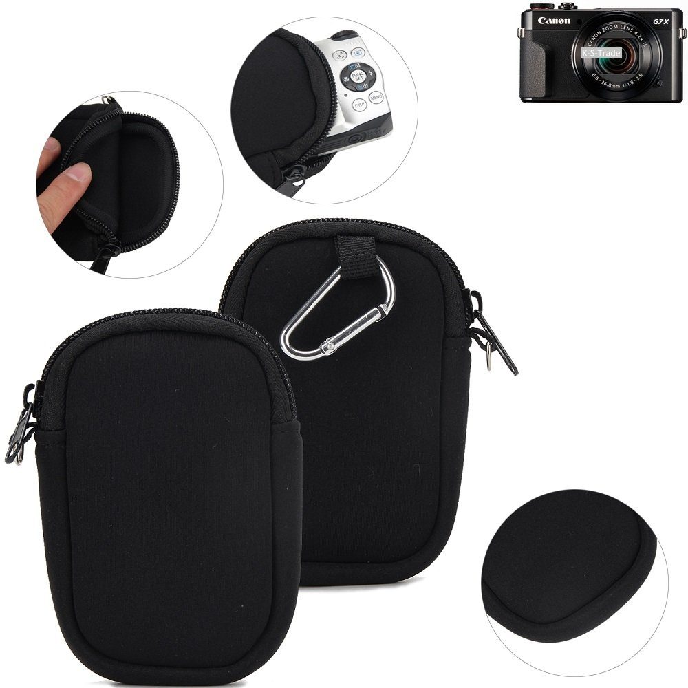 K-S-Trade Kameratasche für Canon PowerShot G7 X Mark II, Kameratasche  Schutz-Hülle Kompaktkamera Tasche Travelbag sleeve