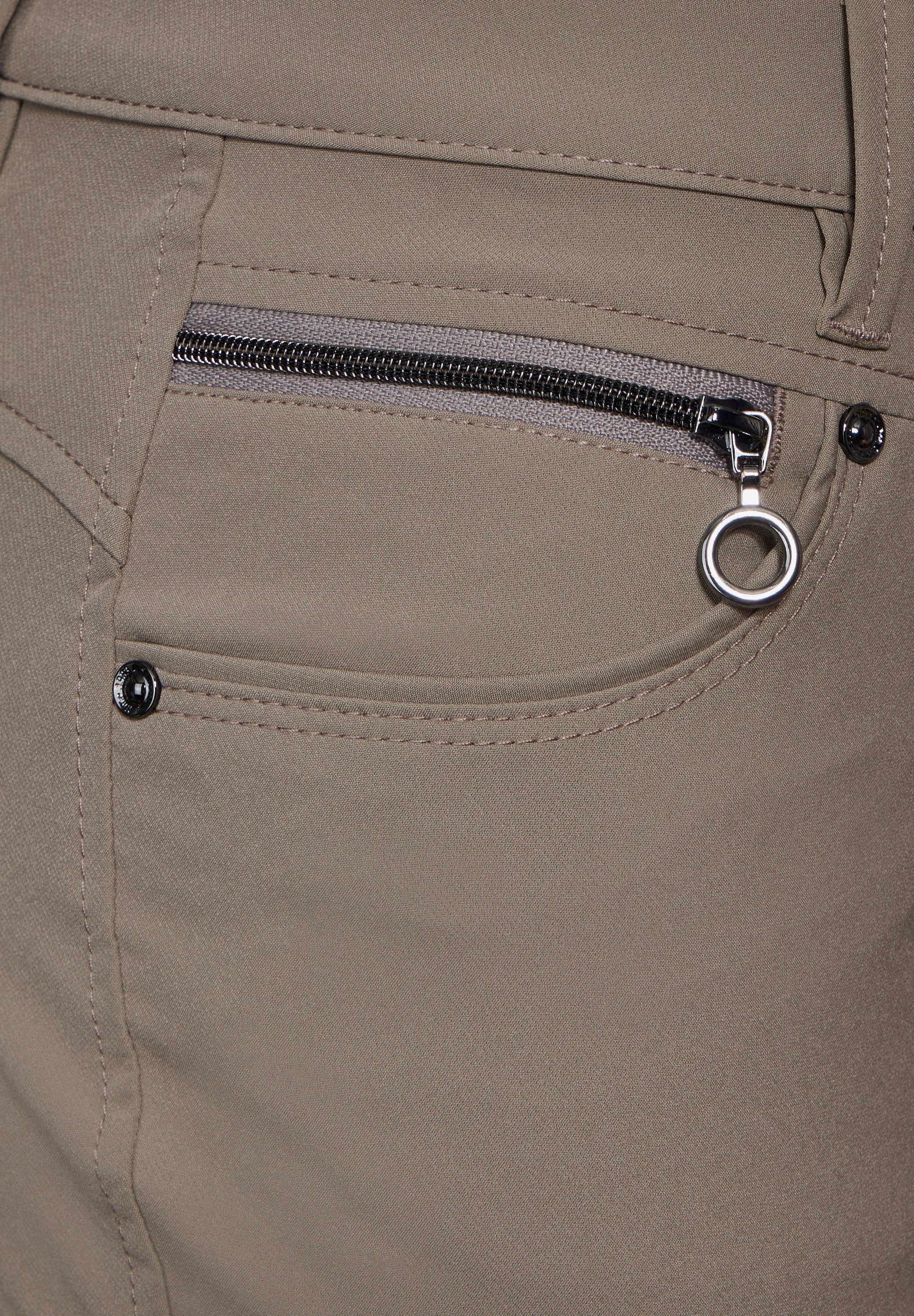 STREET ONE Stoffhose Style YORK Sommerhose mit Zipper-Details