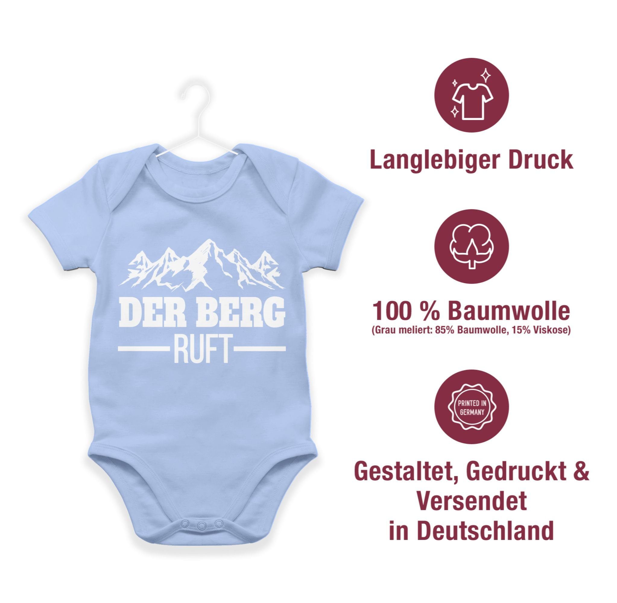 2 Berg ruft & Shirtbody Sport Der Baby Bewegung Shirtracer Babyblau