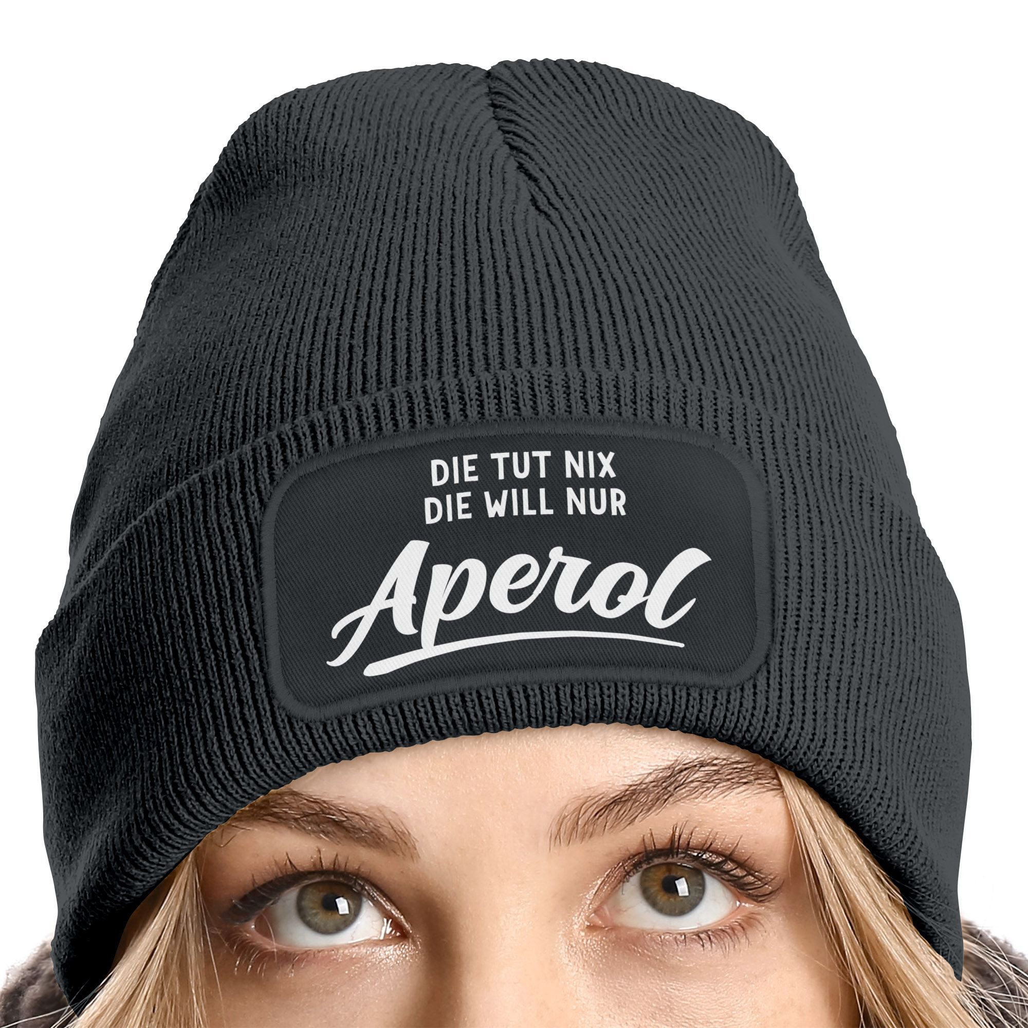 MoonWorks Strickmütze Damen Beanie mit Patch Strickmütze mit Spruch Lieblin günstig online kaufen