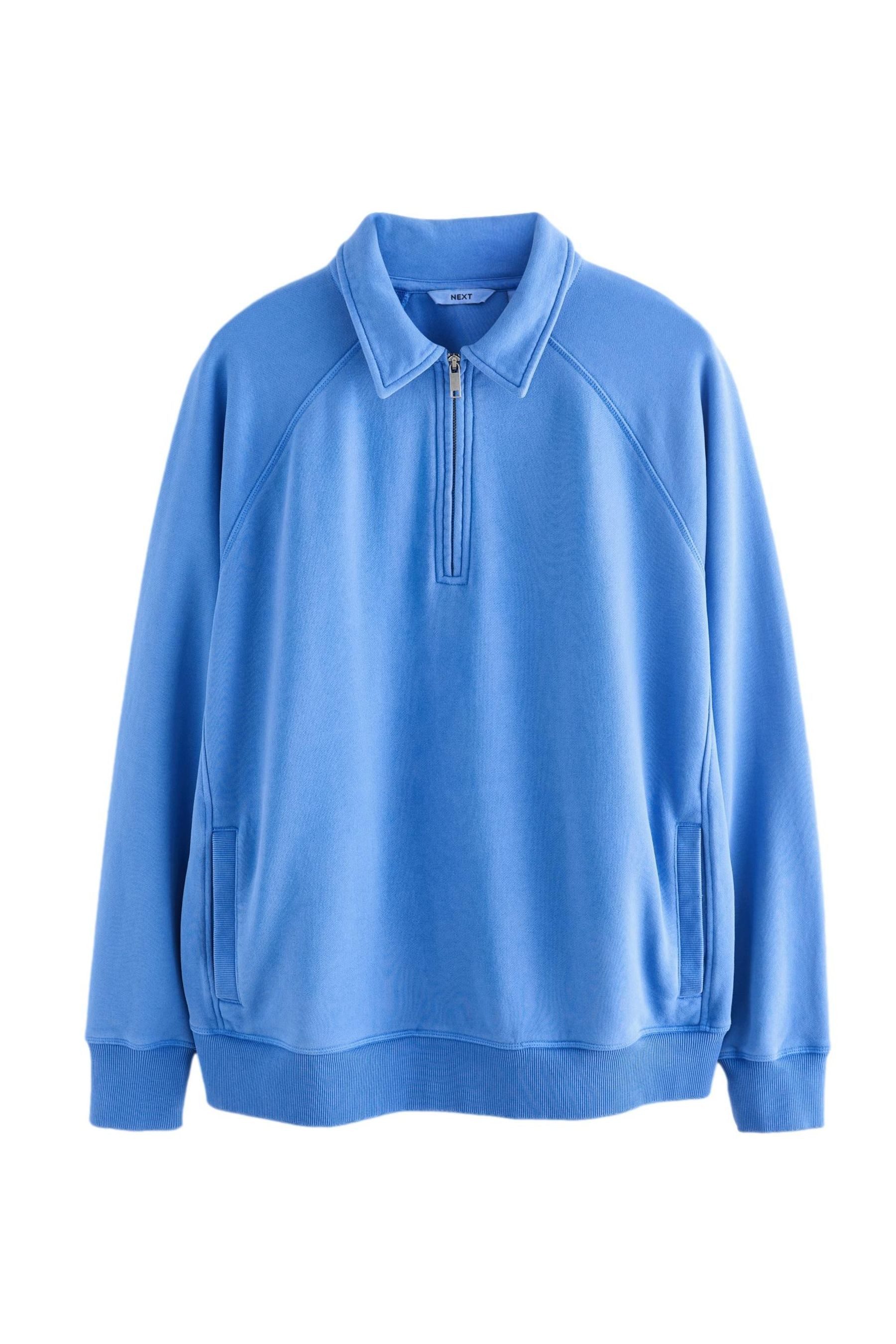 Next Sweater Poloshirt mit Reißverschluss in Stückwaschung (1-tlg)