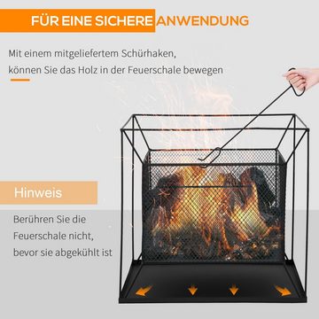 Outsunny Holzkohlegrill Feuerschale