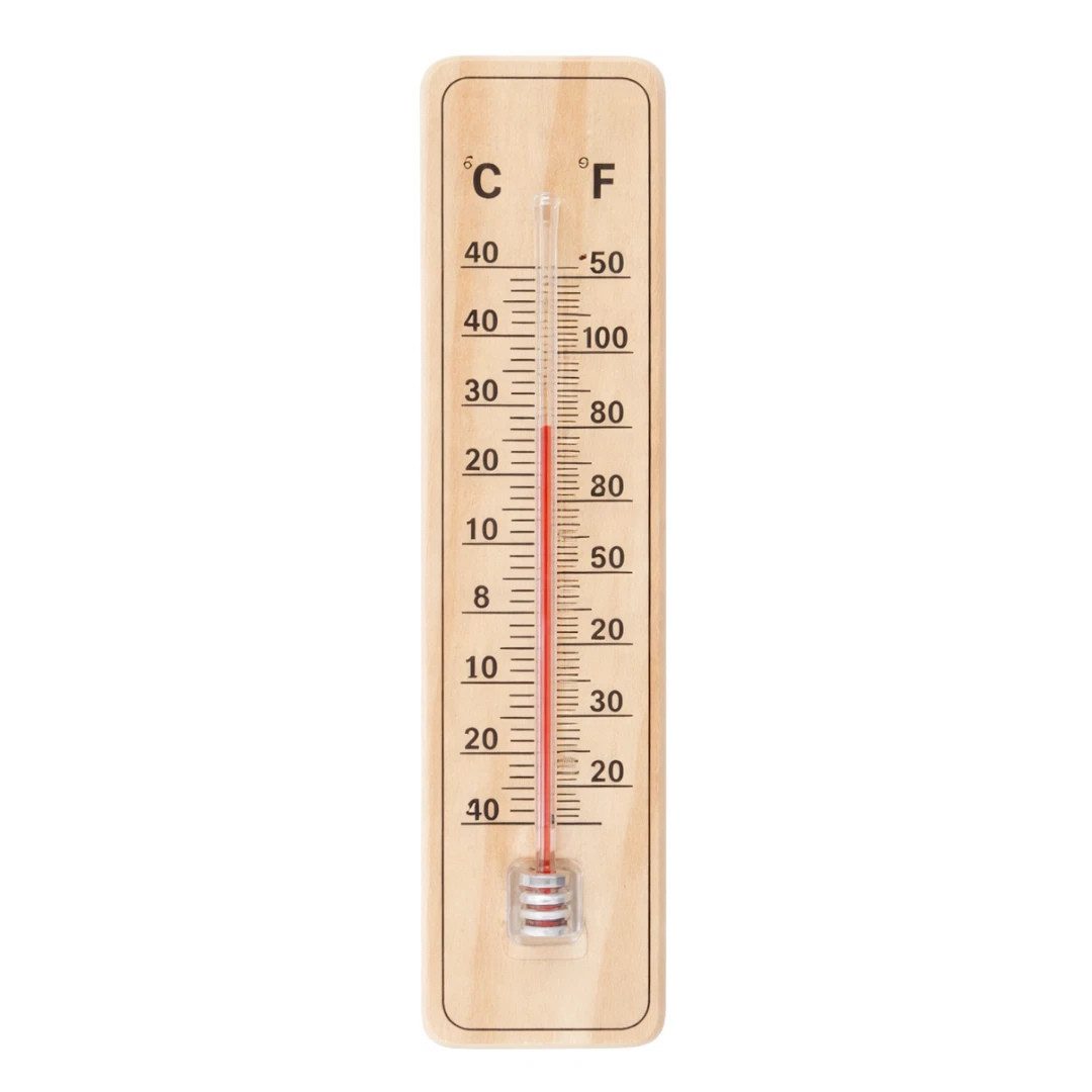 Osma Gartenthermometer Holzthermometer 22 cm Innen Außen Thermometer Balkon Garten, Thermometer-Set 1-tlg., 1 / 3 / 5 Stück, je nach ausgewählter Variante, Innen- und Außenbereich geeignet, klassisches Holzdesign
