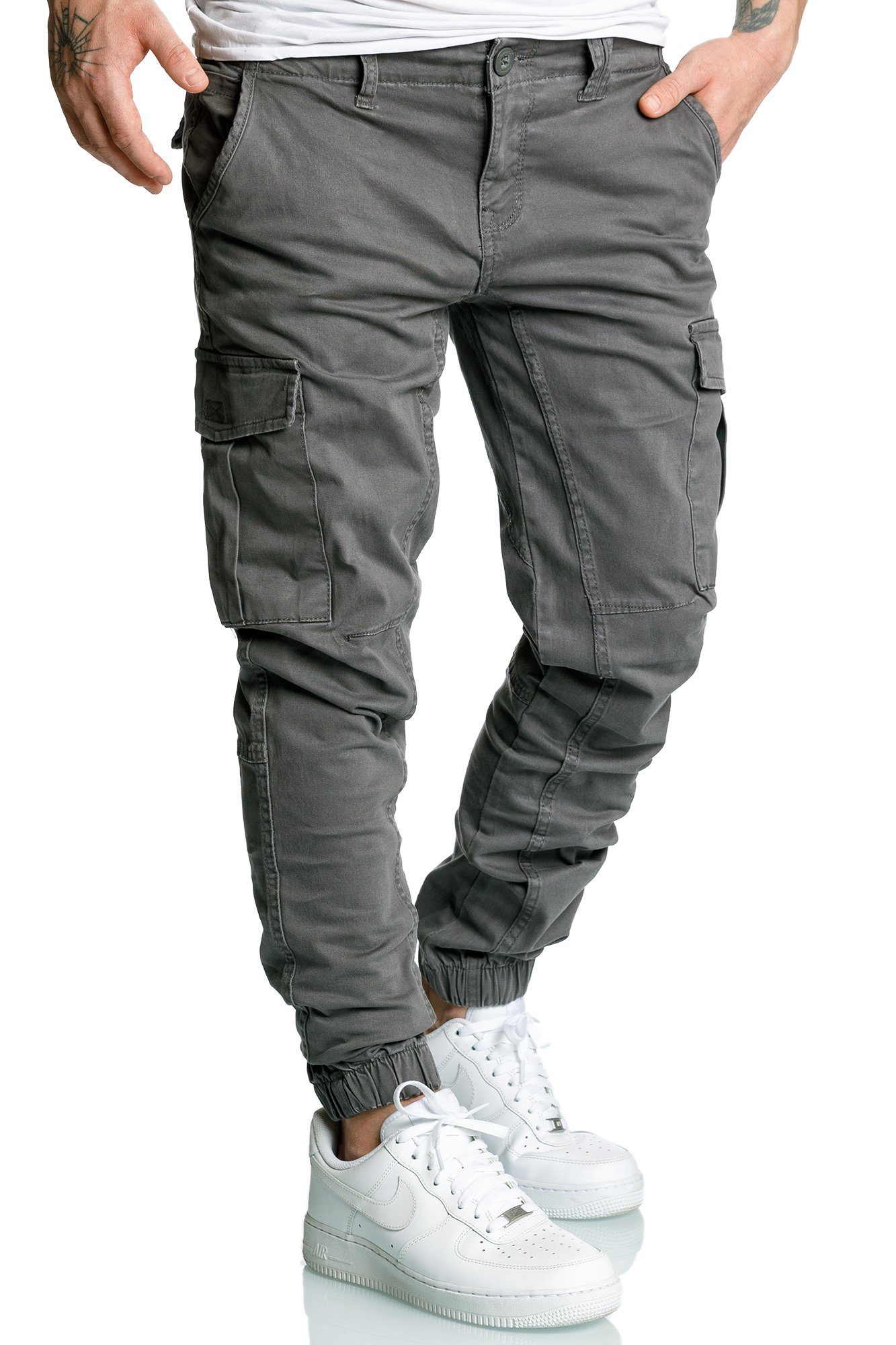 Amaci&Sons Chinohose RIALTO Cargo Jogger-Chino Herren Cargo Jogger Chino Jeans Hose