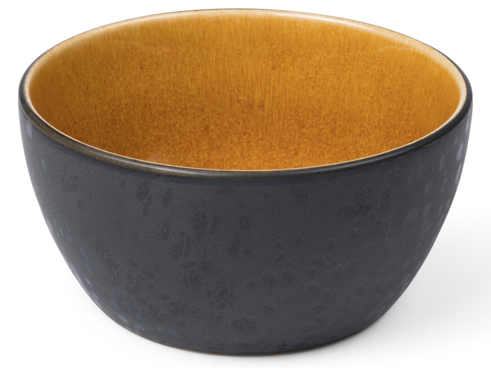 Bitz Schale Bowl matt black / shiny amber 12 cm, Steingut, (Bowls)