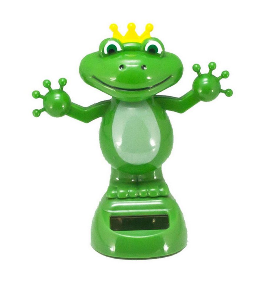 HIT Trading Dekofigur Solar WACKELFIGUR Tanzende Frosch 11cm Solarfigur  Hulla Solarwackelfigur Figur 4